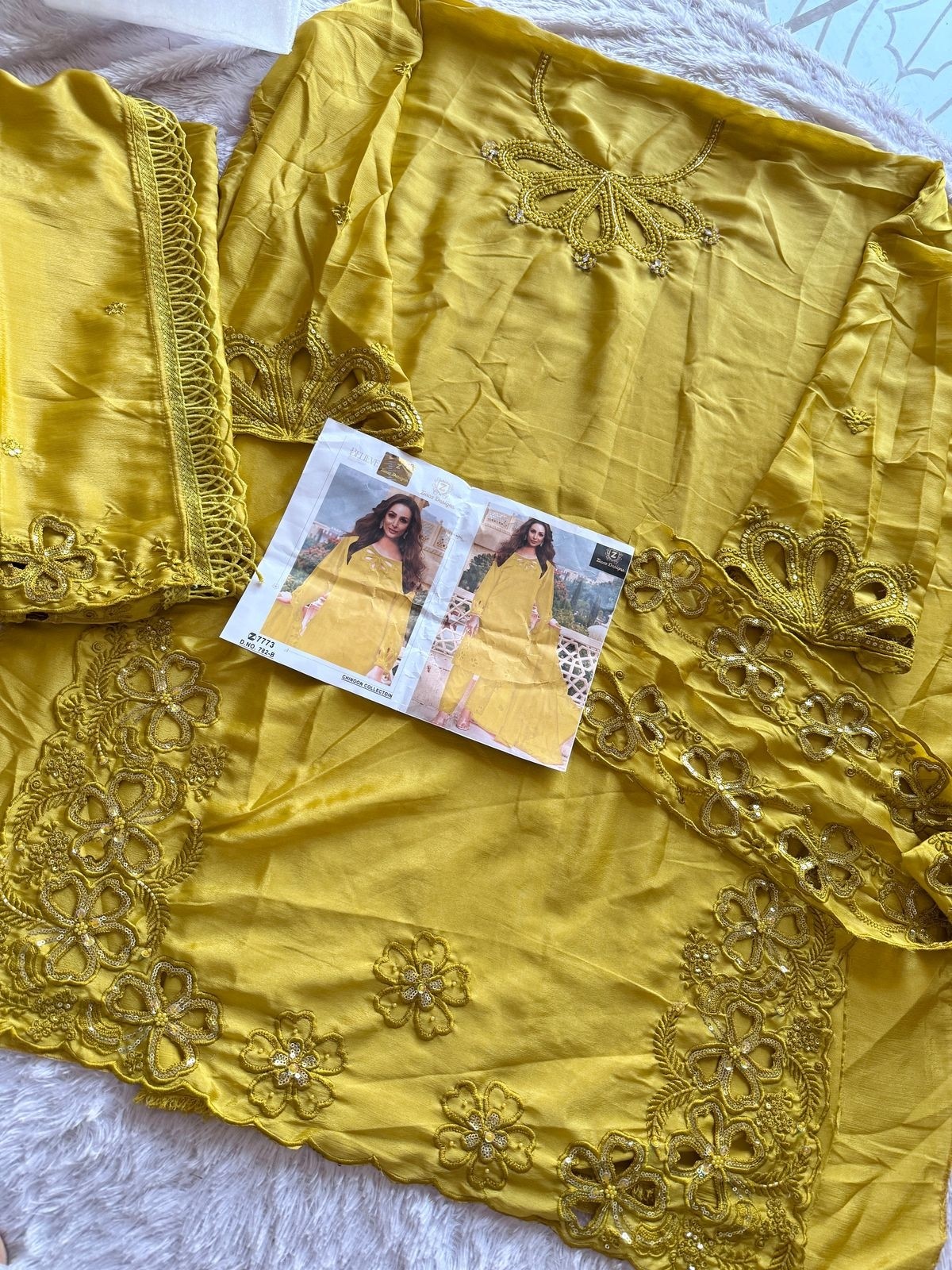 ZIAAZ DESIGNS 782 A B C CUTWORK PAKISTANI SUITS