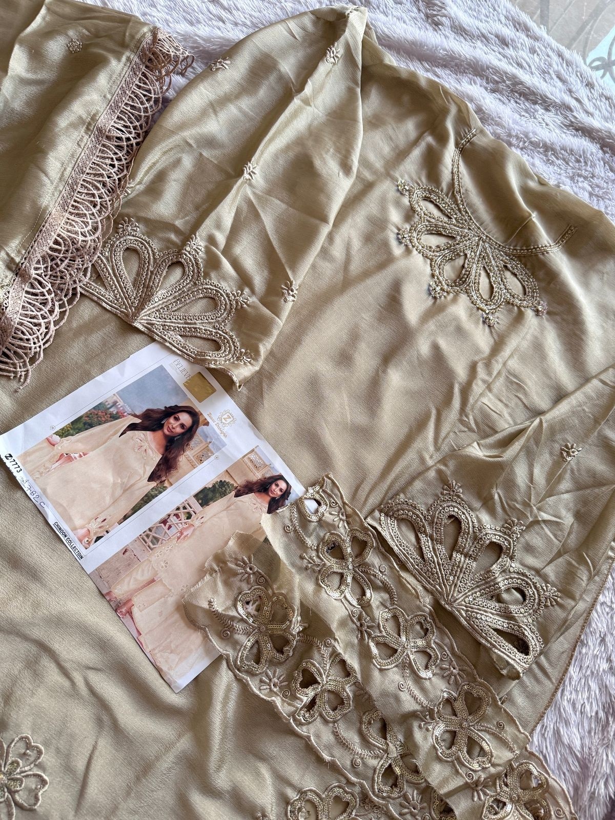 ZIAAZ DESIGNS 782 A B C CUTWORK PAKISTANI SUITS