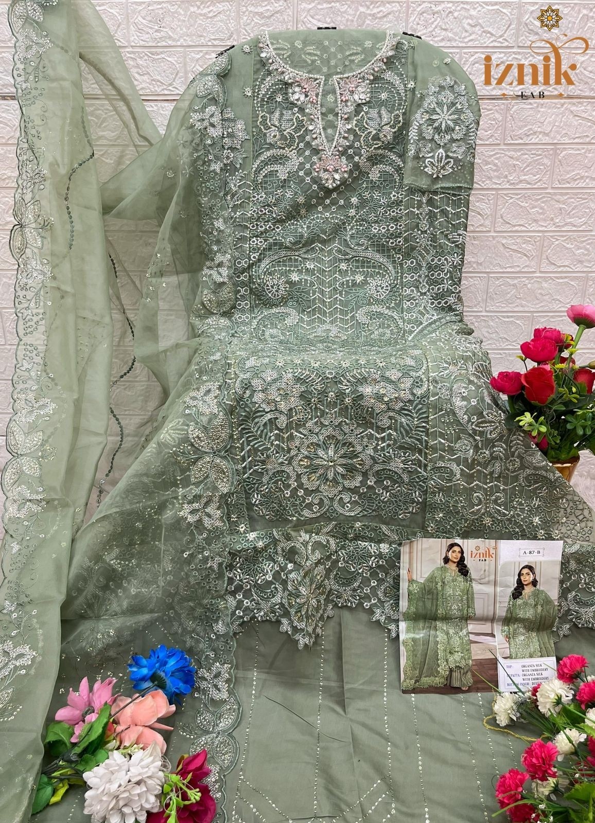 IZNIK FAB A 87 ABCD PAKISTANI SUITS WHOLESALE SUPPLIER