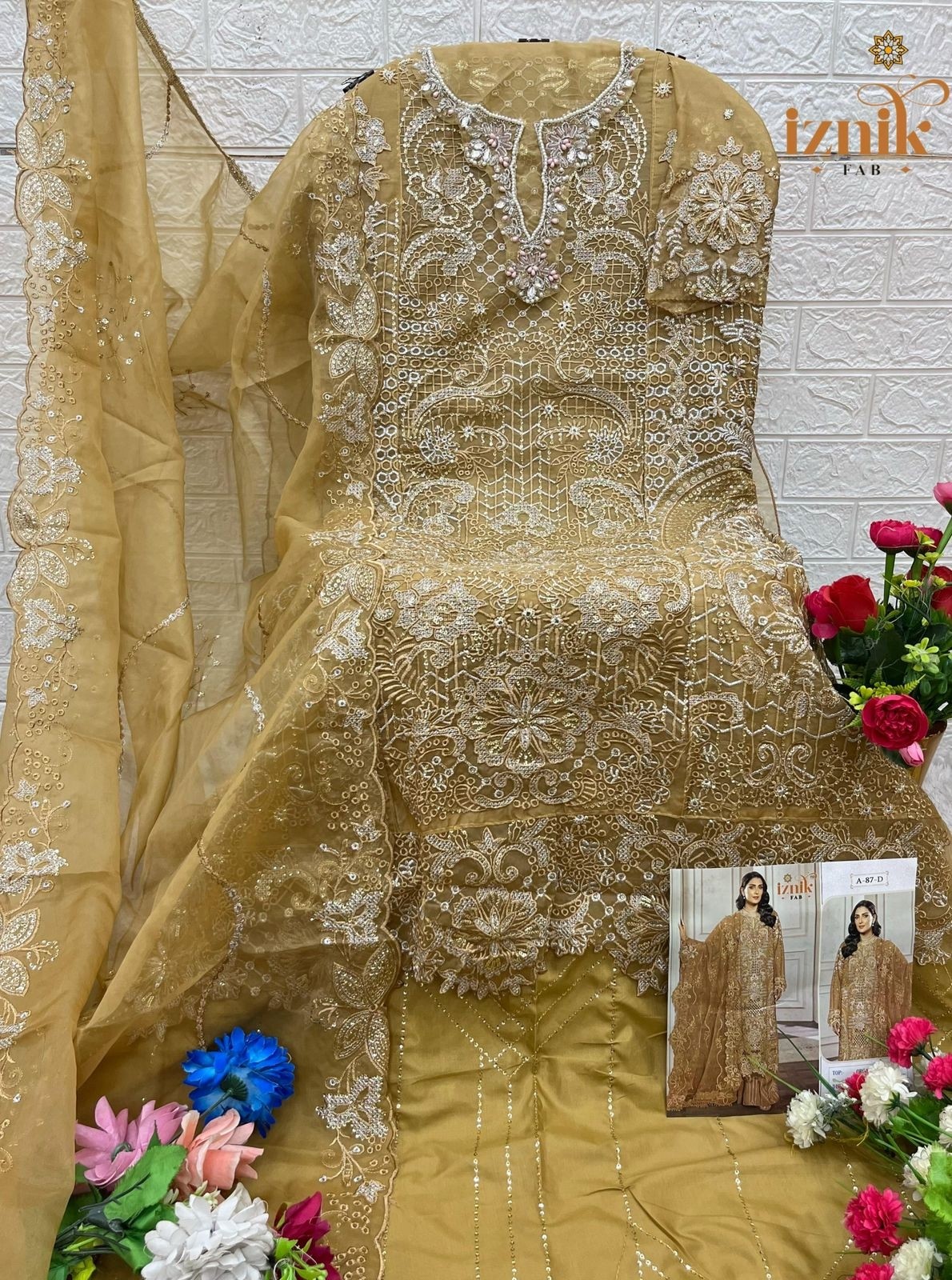 IZNIK FAB A 87 ABCD PAKISTANI SUITS WHOLESALE SUPPLIER