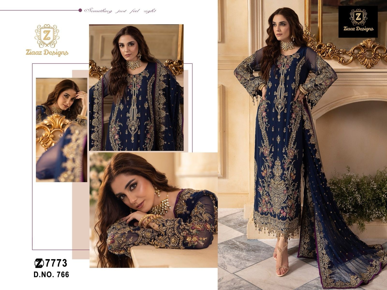 ZIAAZ DESIGNS 766 PAKISTANI SUITS WHOLESALE WITH PRICE