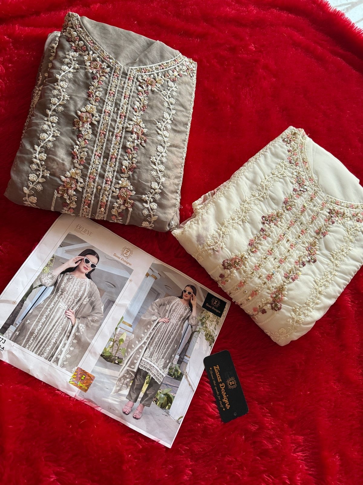 ZIAAZ DESIGNS 762 A HANDWORK PAKISTANI SUITS BUY ONLINE