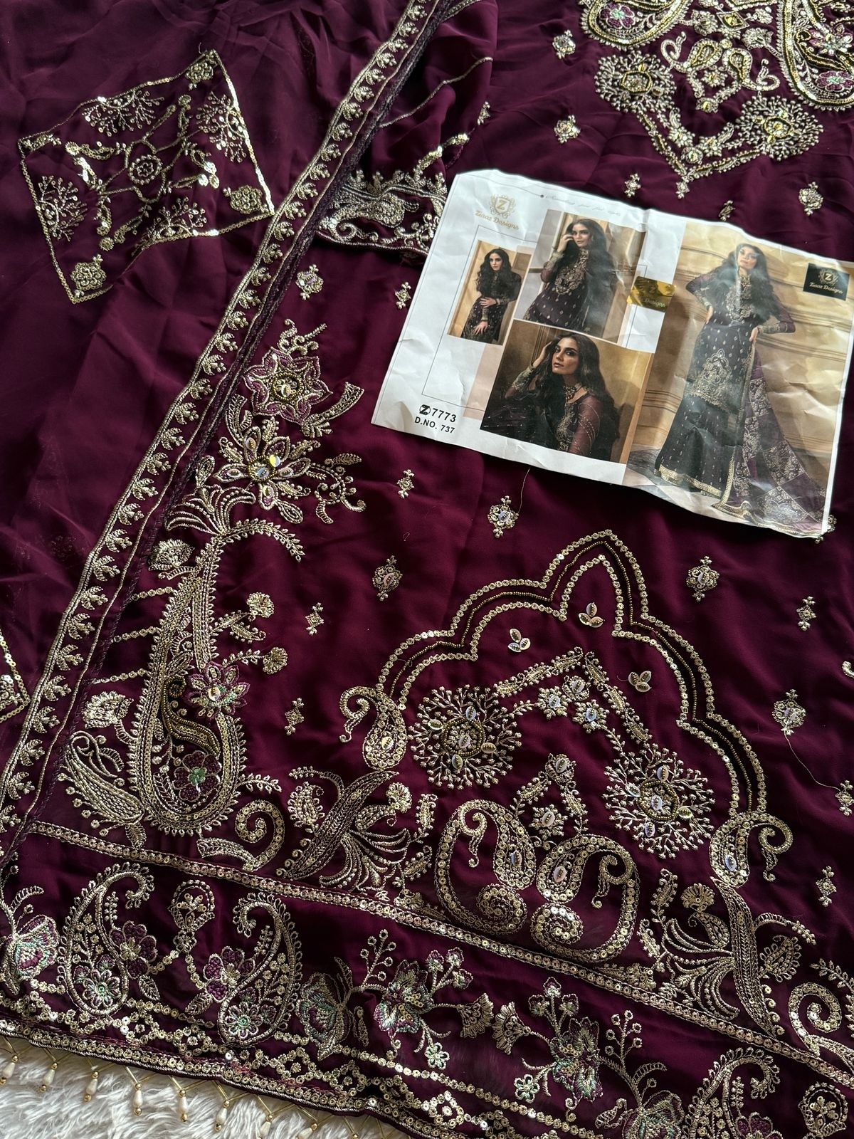 ZIAAZ DESIGNS 737 GHARARA STYLE PAKISTANI SUITS