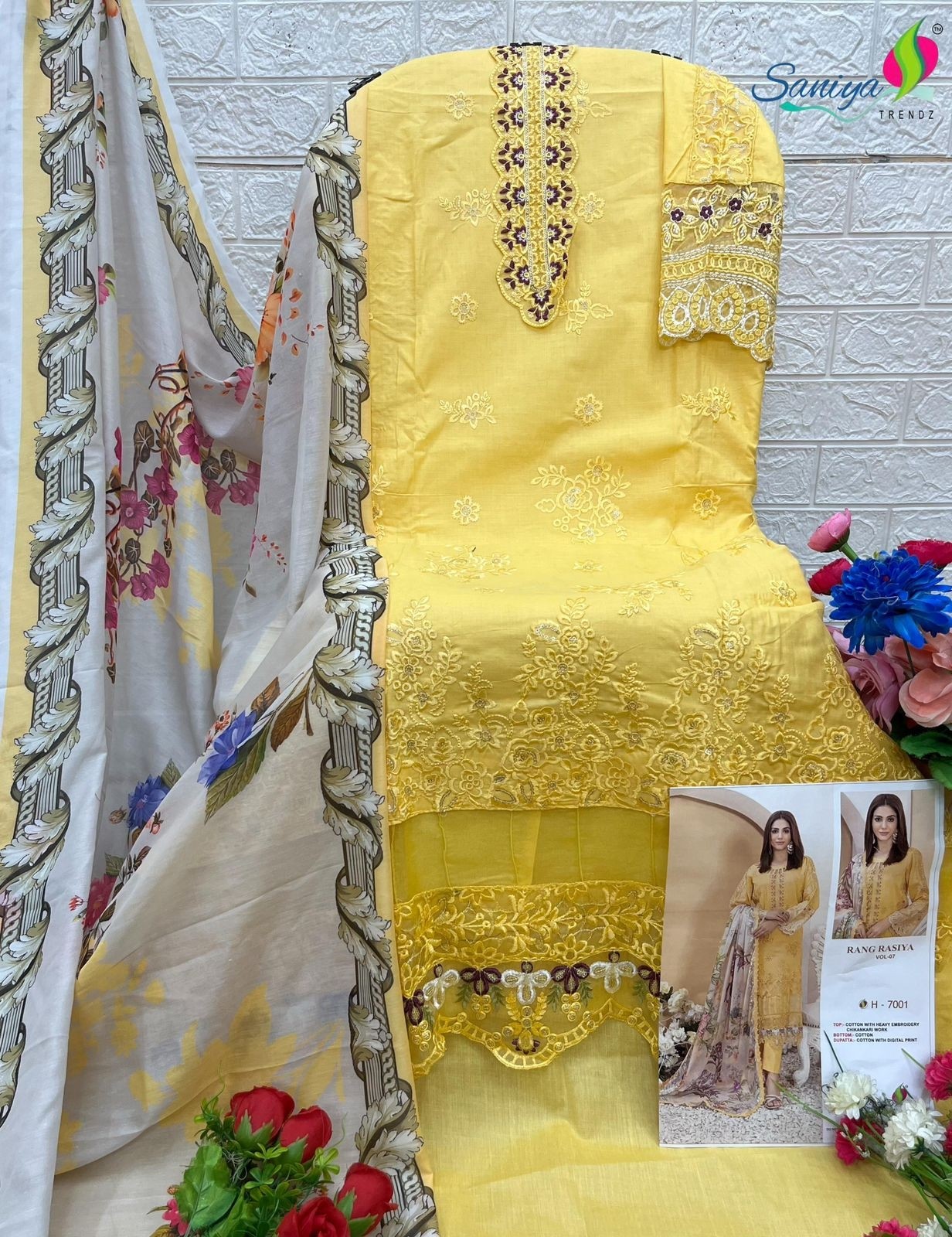 SANIYA TRENDZ 7001 RANG RASIYA VOL 07 PAKISTANI SUITS ONLINE SHOPPING