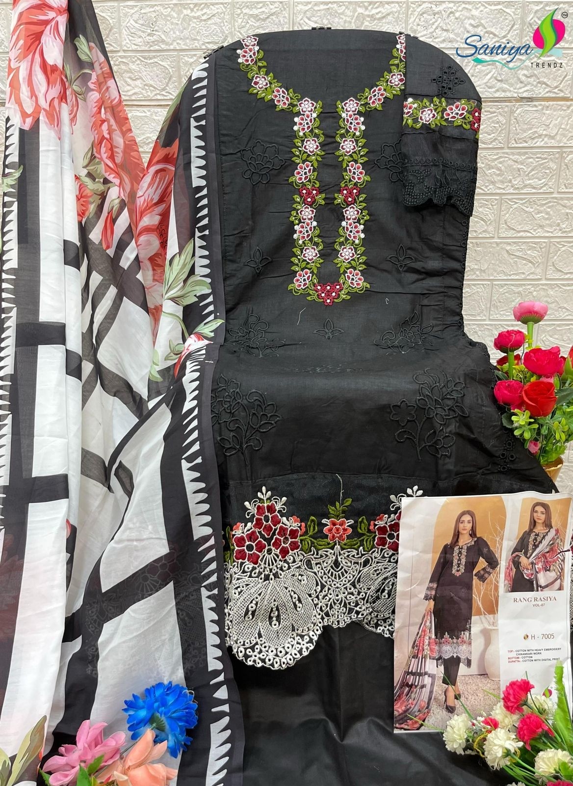 SANIYA TRENDZ 7005 RANG RASIYA VOL 07 ONLINE PAKISTANI SUITS 