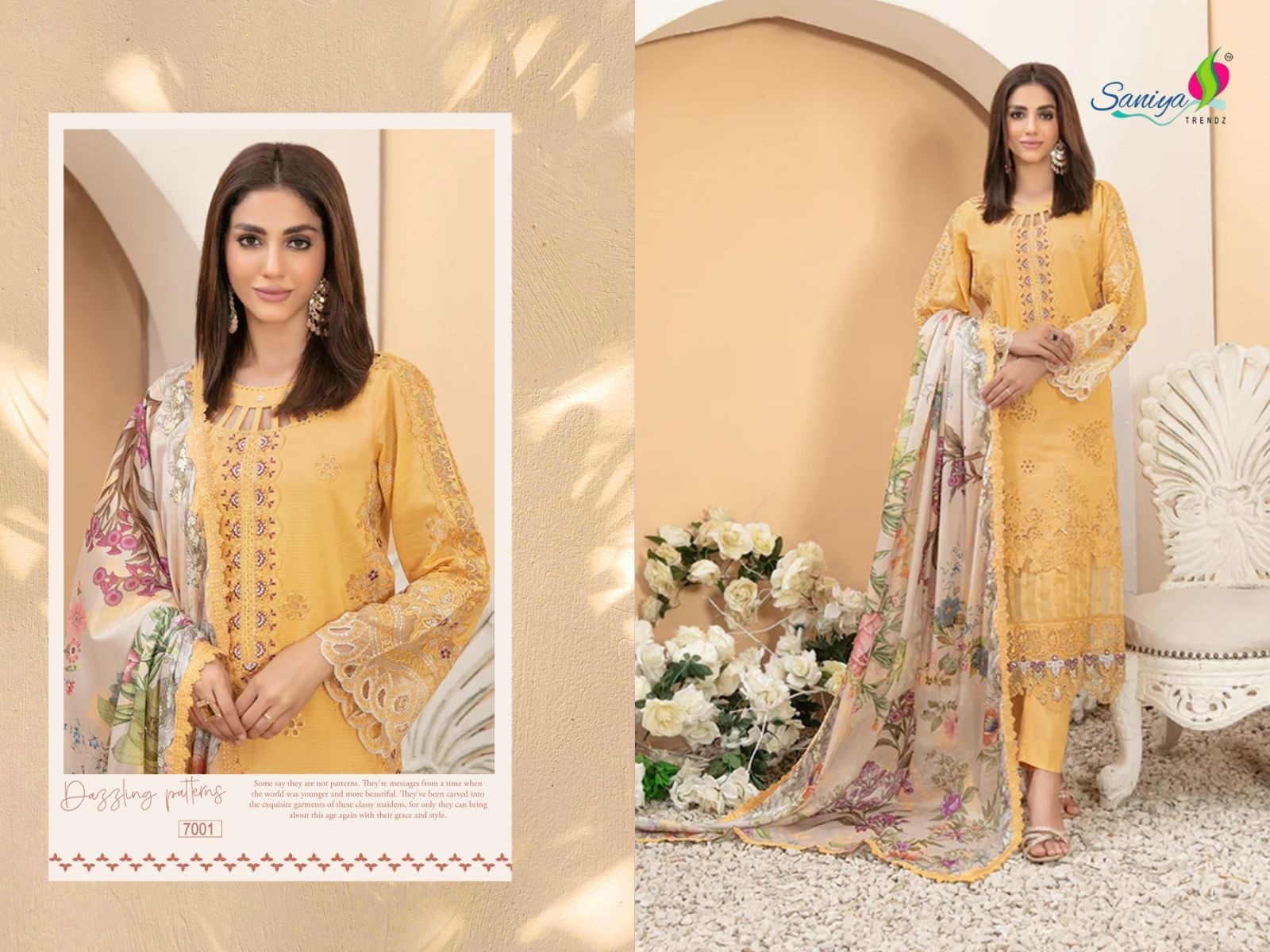 SANIYA TRENDZ 7001 RANG RASIYA VOL 07 PAKISTANI SUITS ONLINE SHOPPING