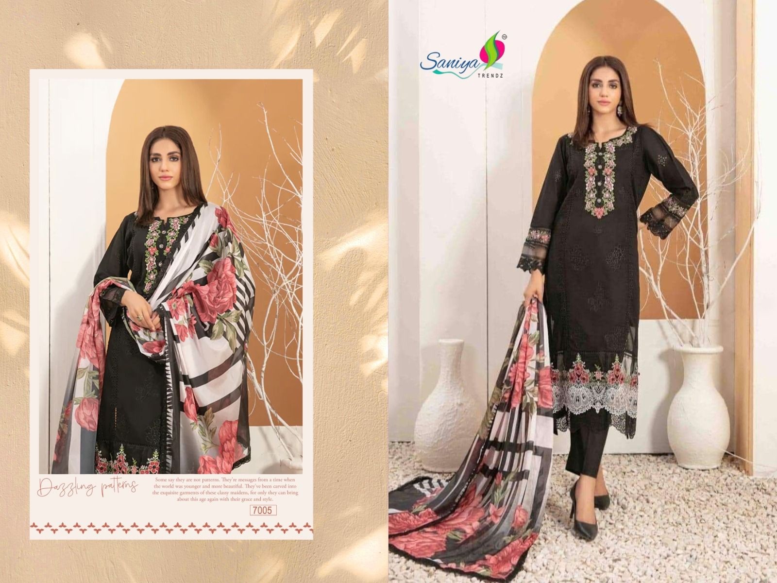 SANIYA TRENDZ 7005 RANG RASIYA VOL 07 ONLINE PAKISTANI SUITS 