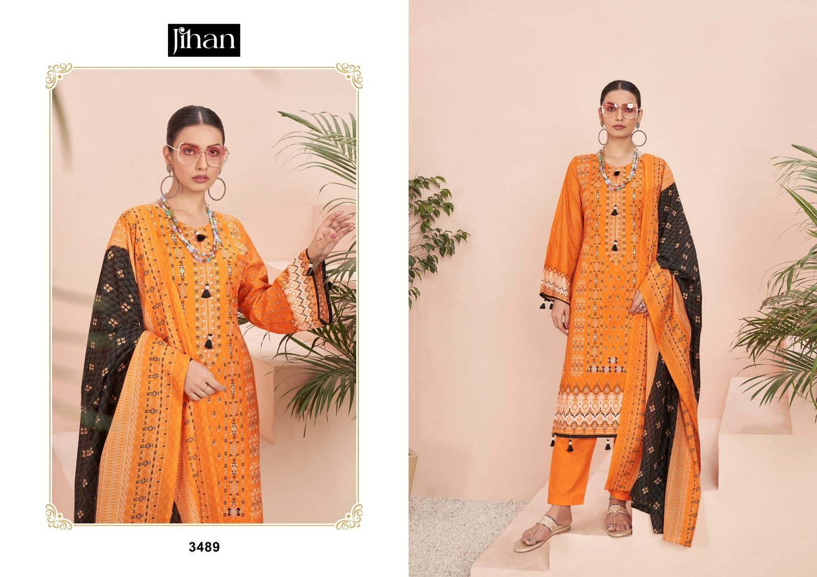 JIHAN 3489 3490 3491 SCARLET VOL 4 LAWN SUPPLIER PAKISTANI SUITS 