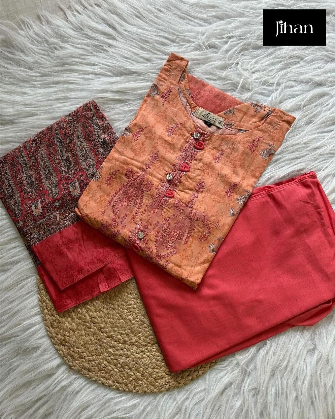 JIHAN 3489 3490 3491 SCARLET VOL 4 LAWN SUPPLIER PAKISTANI SUITS 