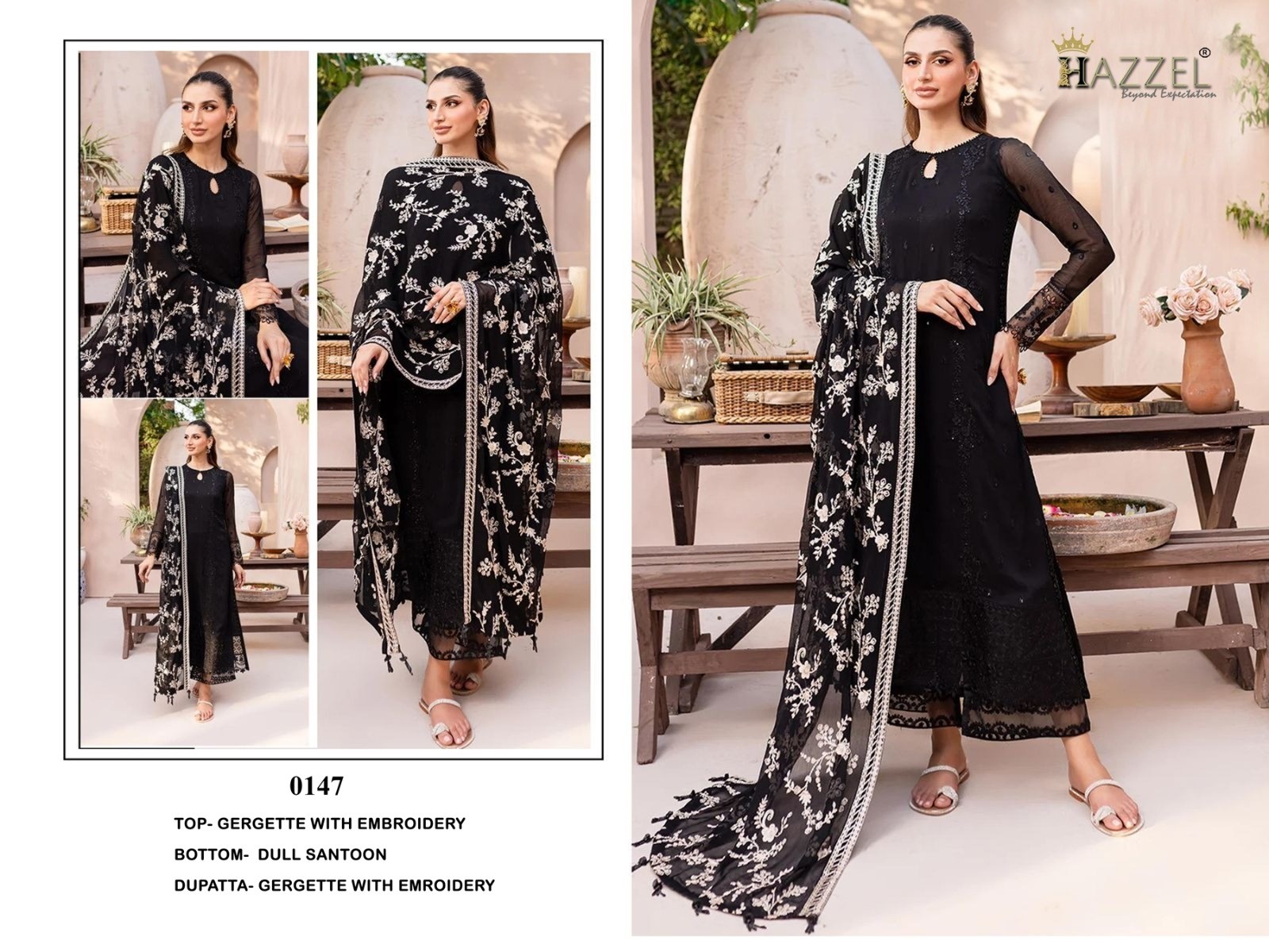 HAZZEL 0147 BLOOMING PAKISTANI SUITS