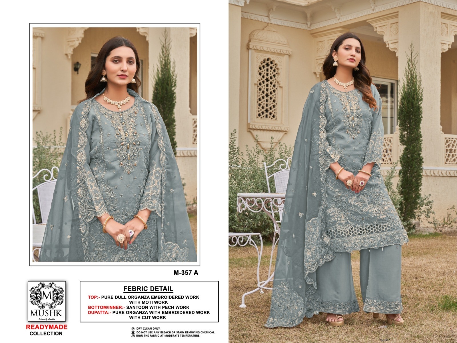 MUSHK BY SHRADDHA M 357 A B C D PARTYWEAR COLLECTION ORGANZA