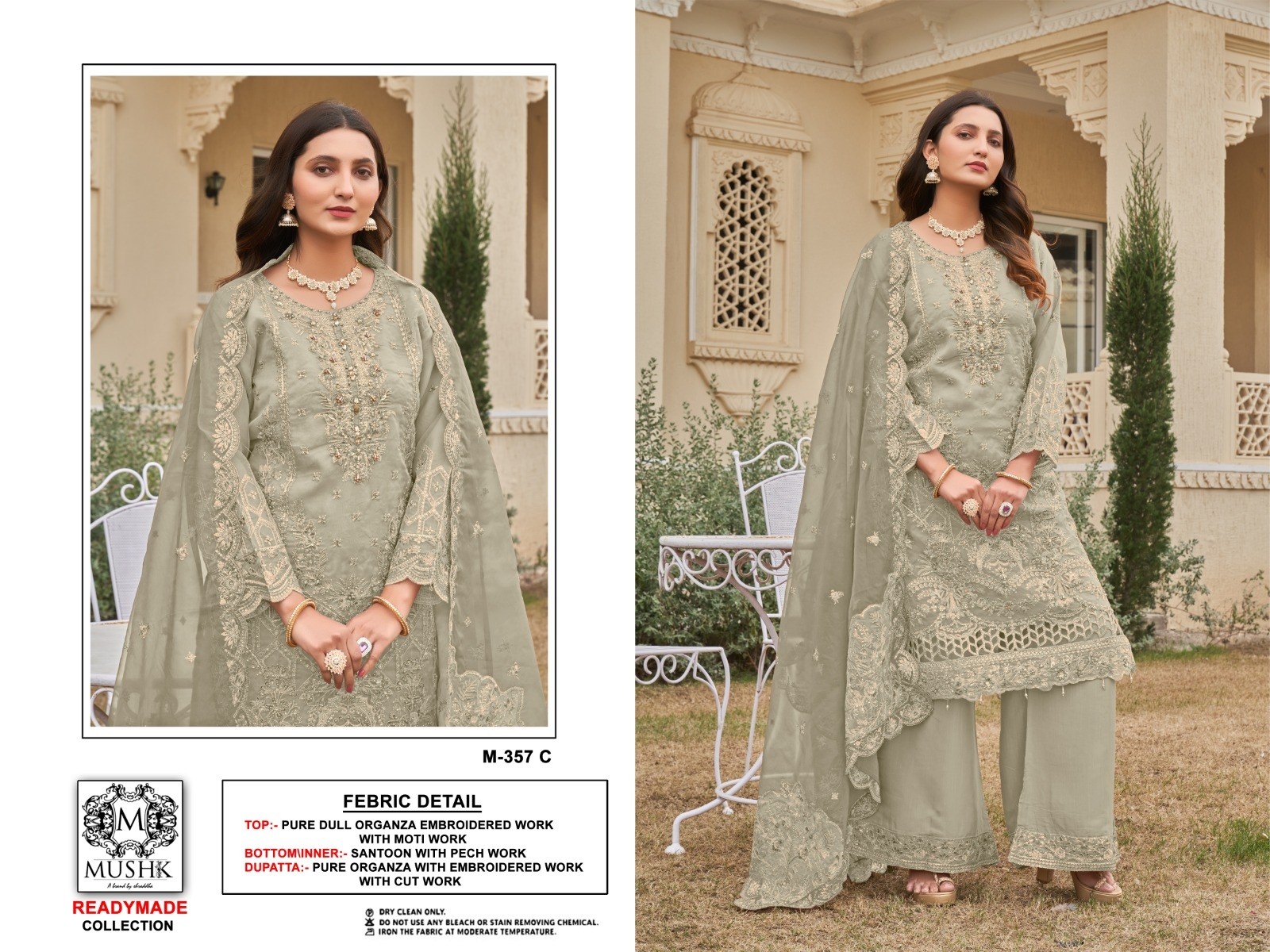 MUSHK BY SHRADDHA M 357 A B C D PARTYWEAR COLLECTION ORGANZA