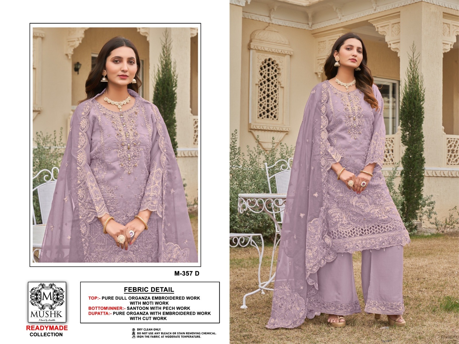 MUSHK BY SHRADDHA M 357 A B C D PARTYWEAR COLLECTION ORGANZA