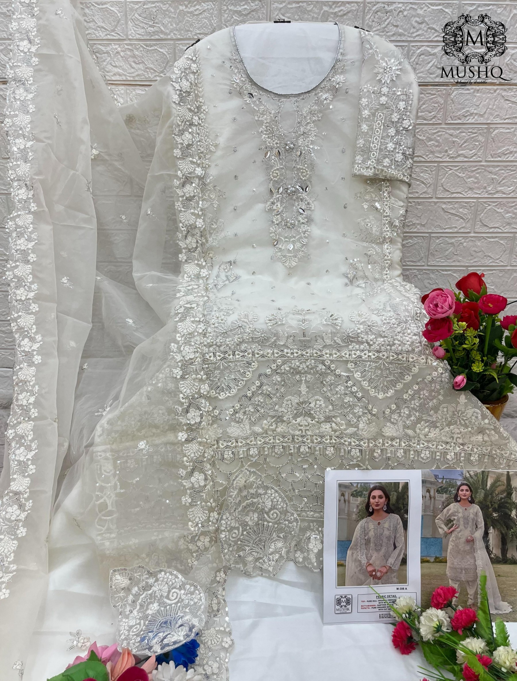 MUSHK M 356 A B C D LATEST PAKISTANI SALWAR SUITS 