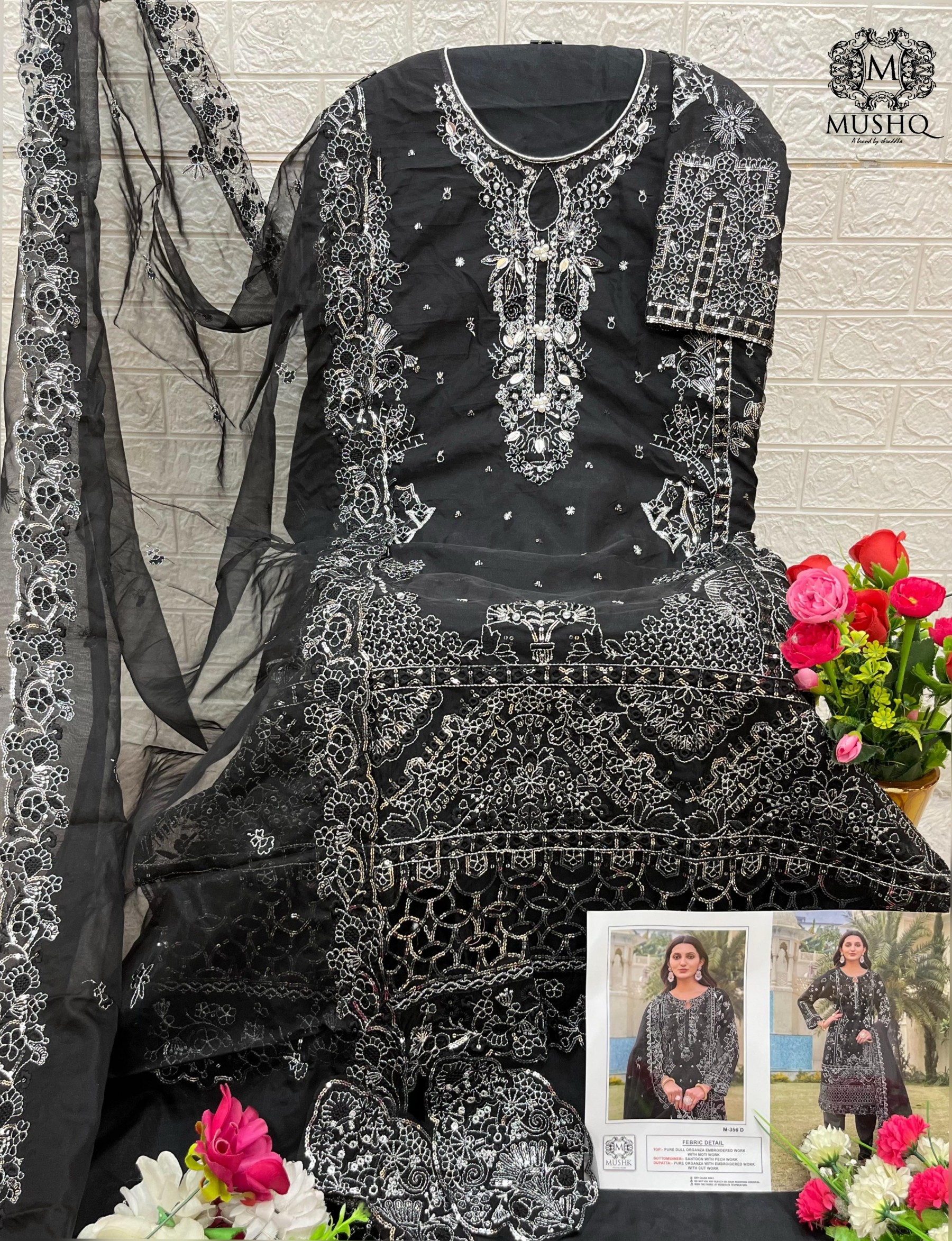 MUSHK M 356 A B C D LATEST PAKISTANI SALWAR SUITS 