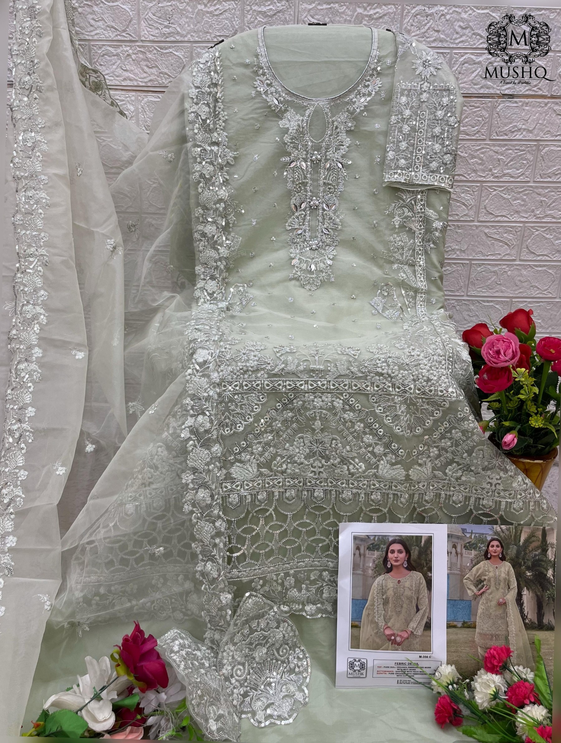 MUSHK M 356 A B C D LATEST PAKISTANI SALWAR SUITS 