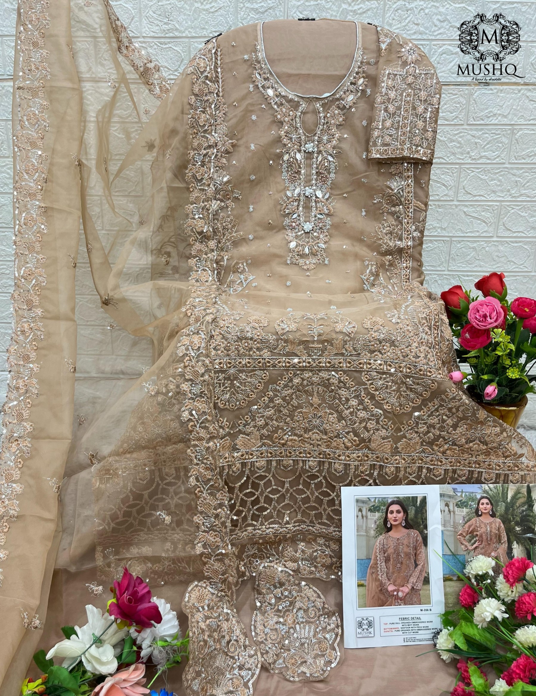 MUSHK M 356 A B C D LATEST PAKISTANI SALWAR SUITS 