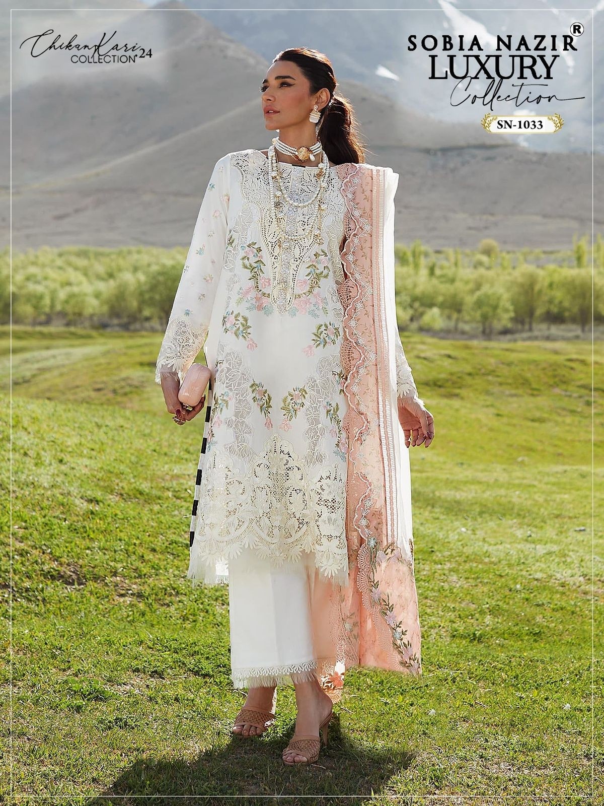 SOBIA NAZIR LUXURY SN 1033 PEARLWORK COLLECTION PAKISTANI SUITS
