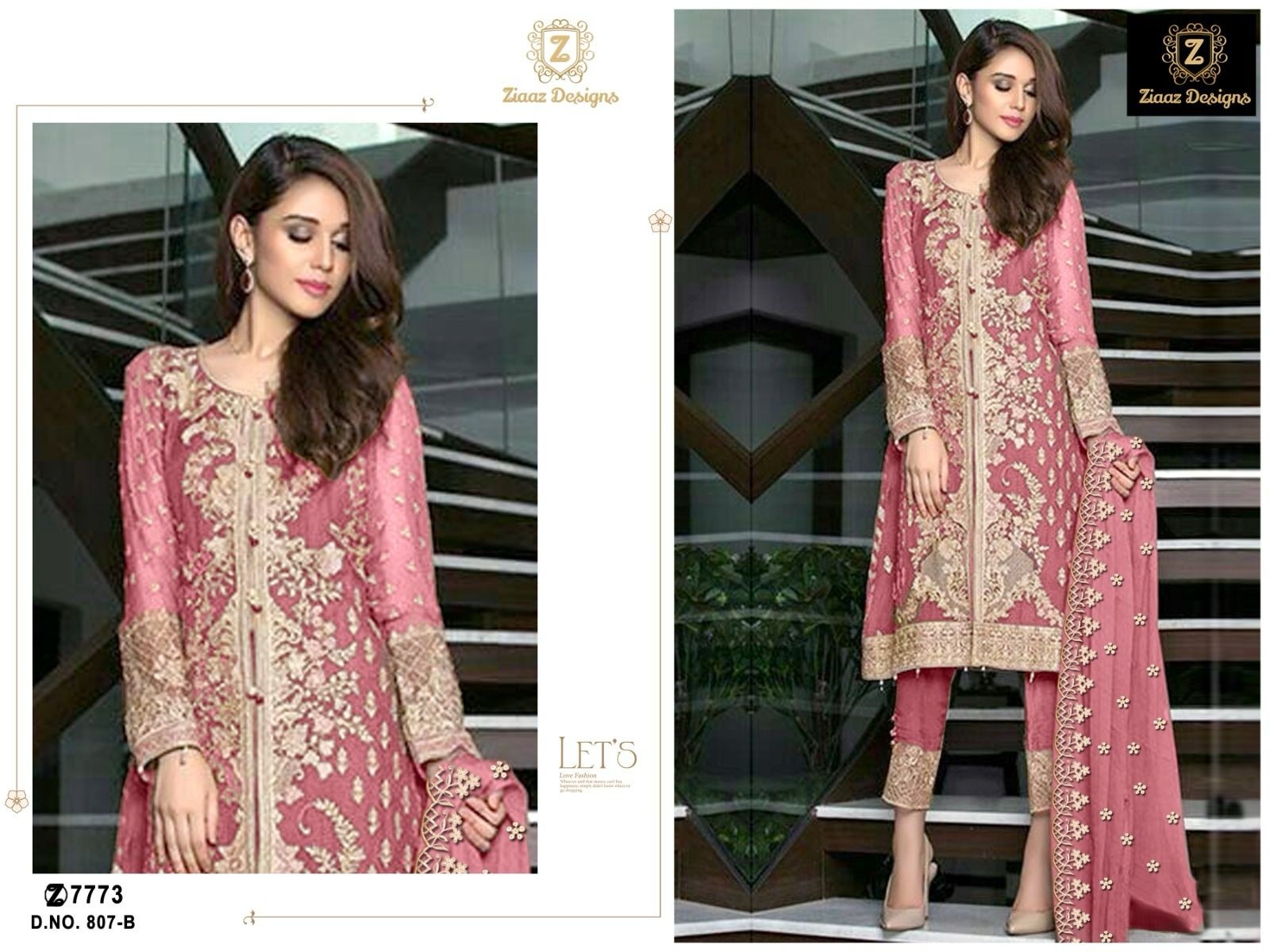 ZIAAZ DESIGNS 807 B NEW COLLECTION PAKISTANI SUITS