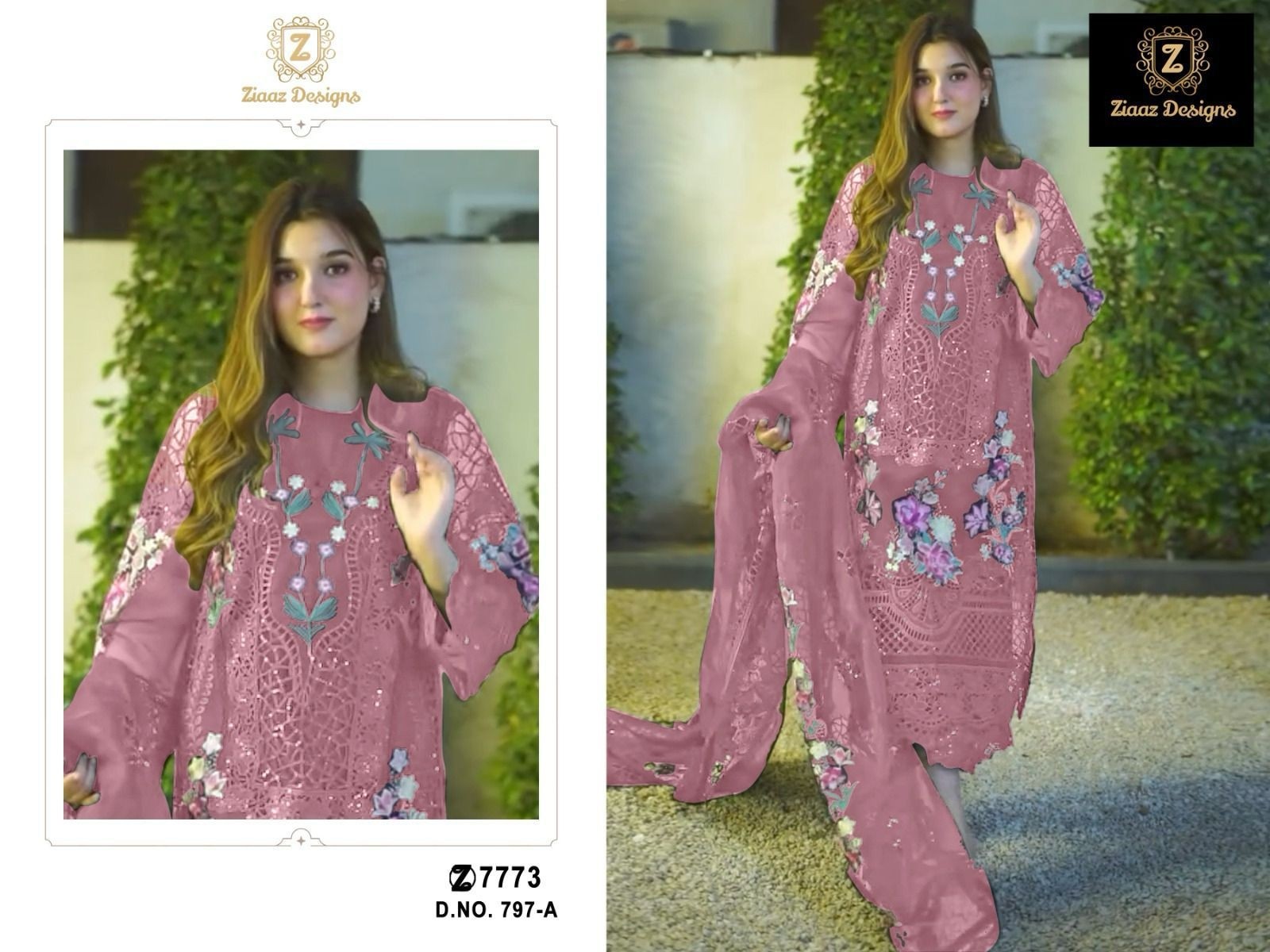 ZIAAZ DESIGNS 797 A PAKISTANI SUITS COLLECTION