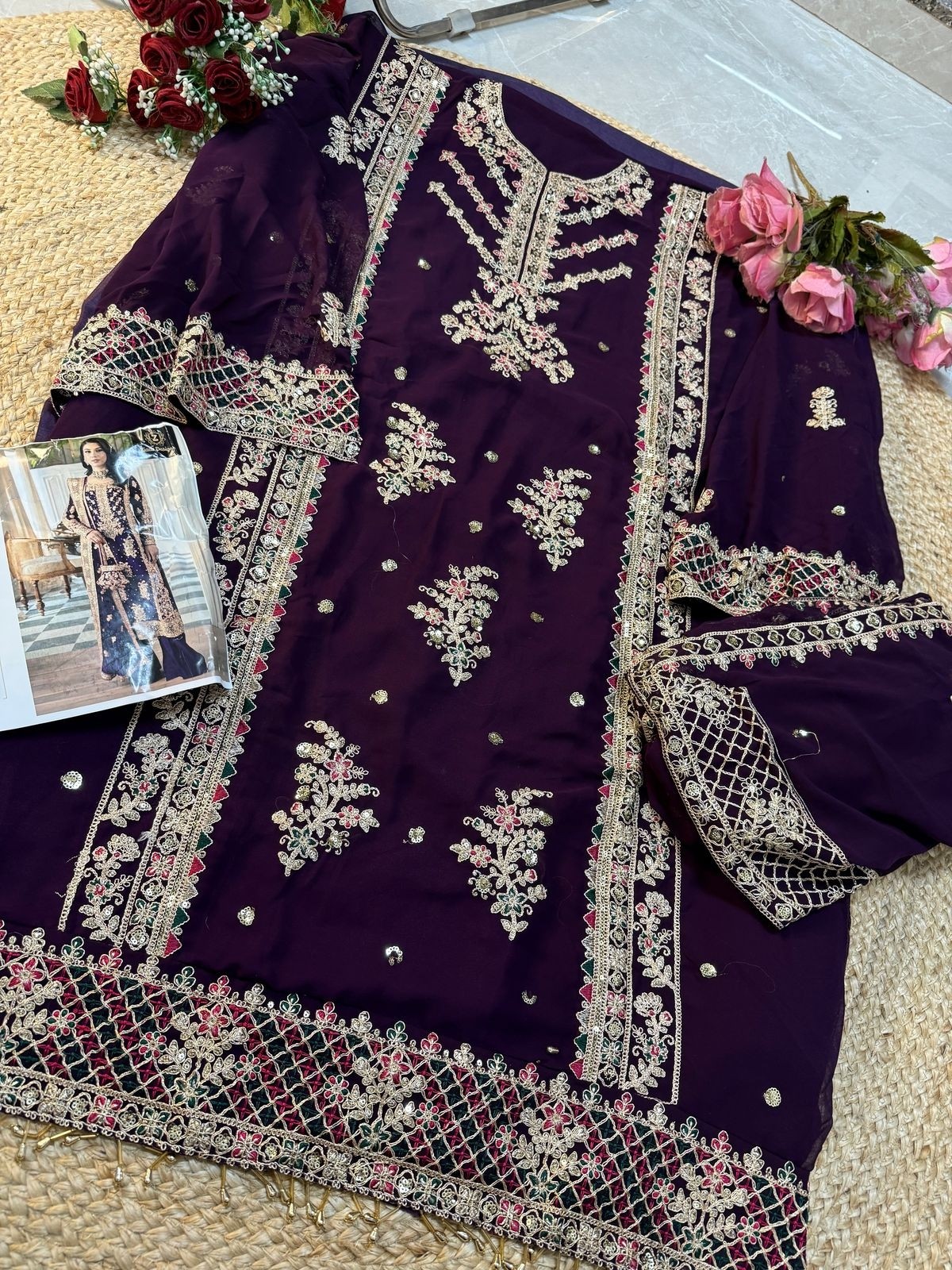ZIAAZ DESIGNS 738 B WHOLESALE PAKISTANI SALWAR SUITS