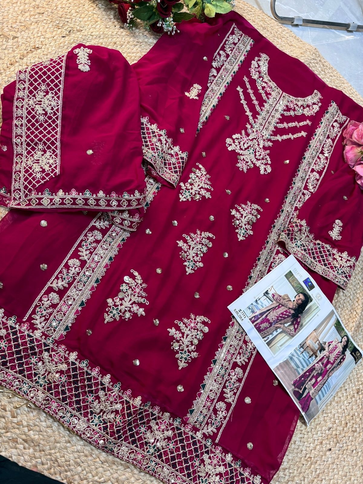 ZIAAZ DESIGNS 738 A PAKISTANI SALWAR SUITS WHOLESALE