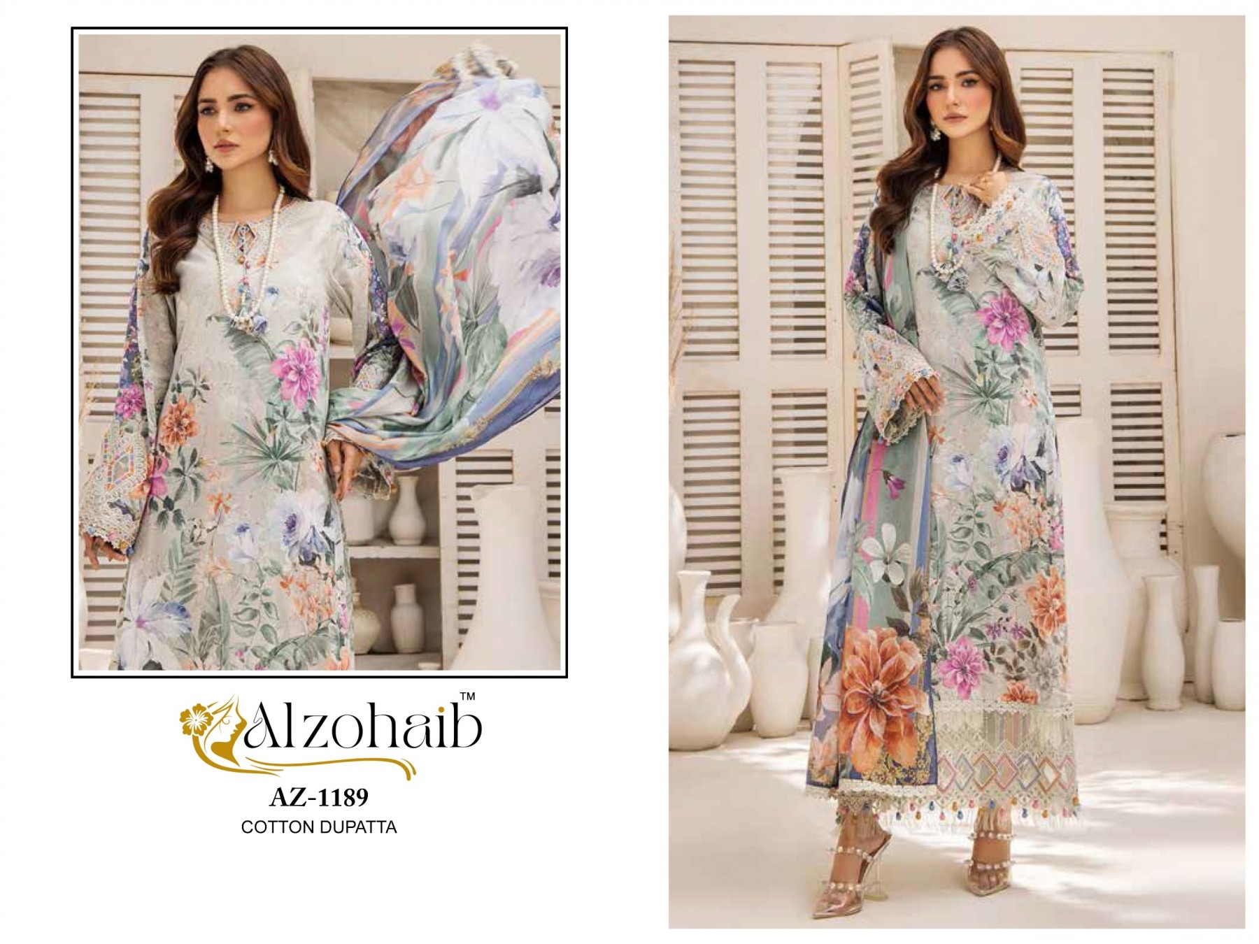 ALZOHAIB AZ 1182 1186 1188 1189 1192 PAKISTANI SUITS SINGLE ONLINE SHOPPING 
