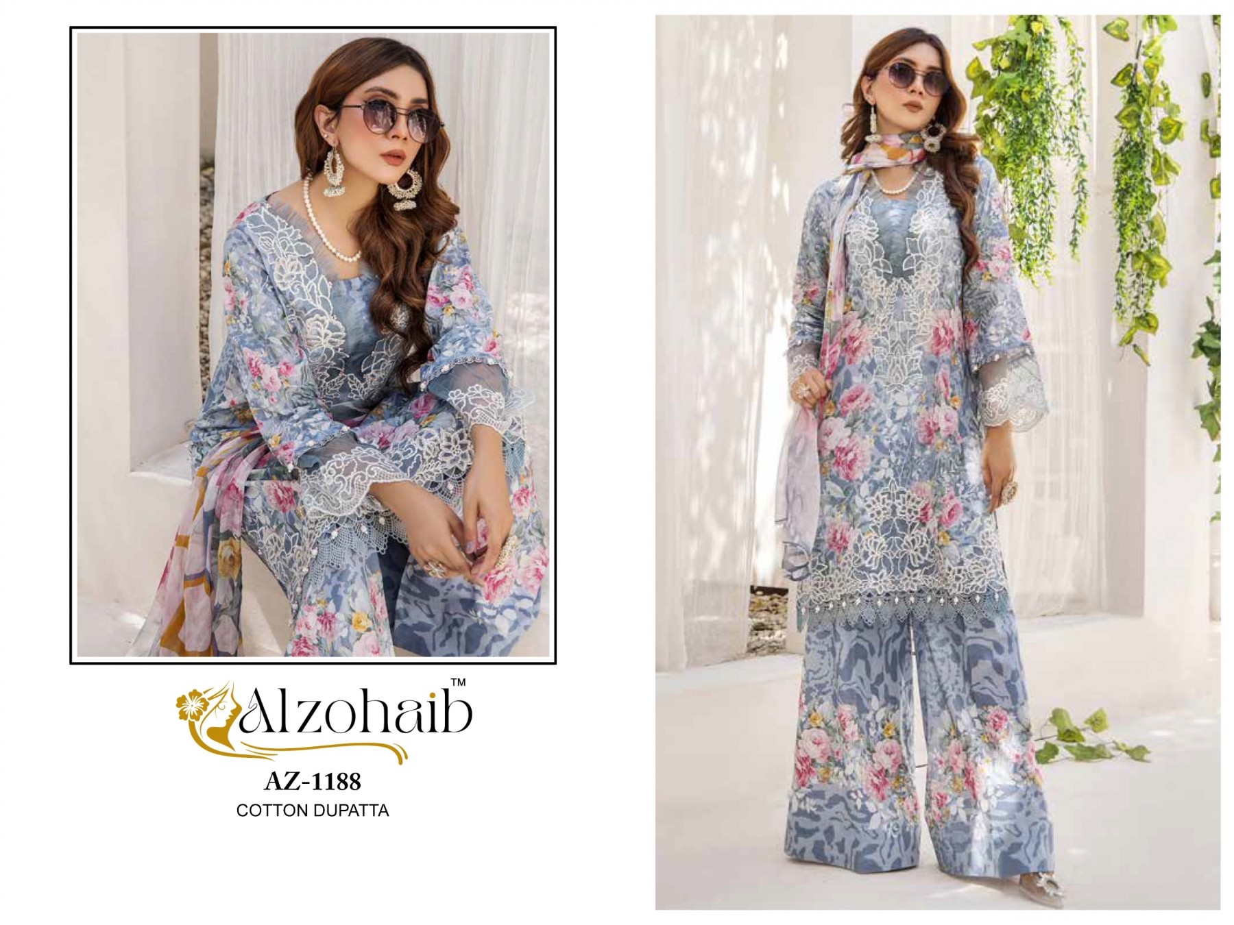ALZOHAIB AZ 1182 1186 1188 1189 1192 PAKISTANI SUITS SINGLE ONLINE SHOPPING 