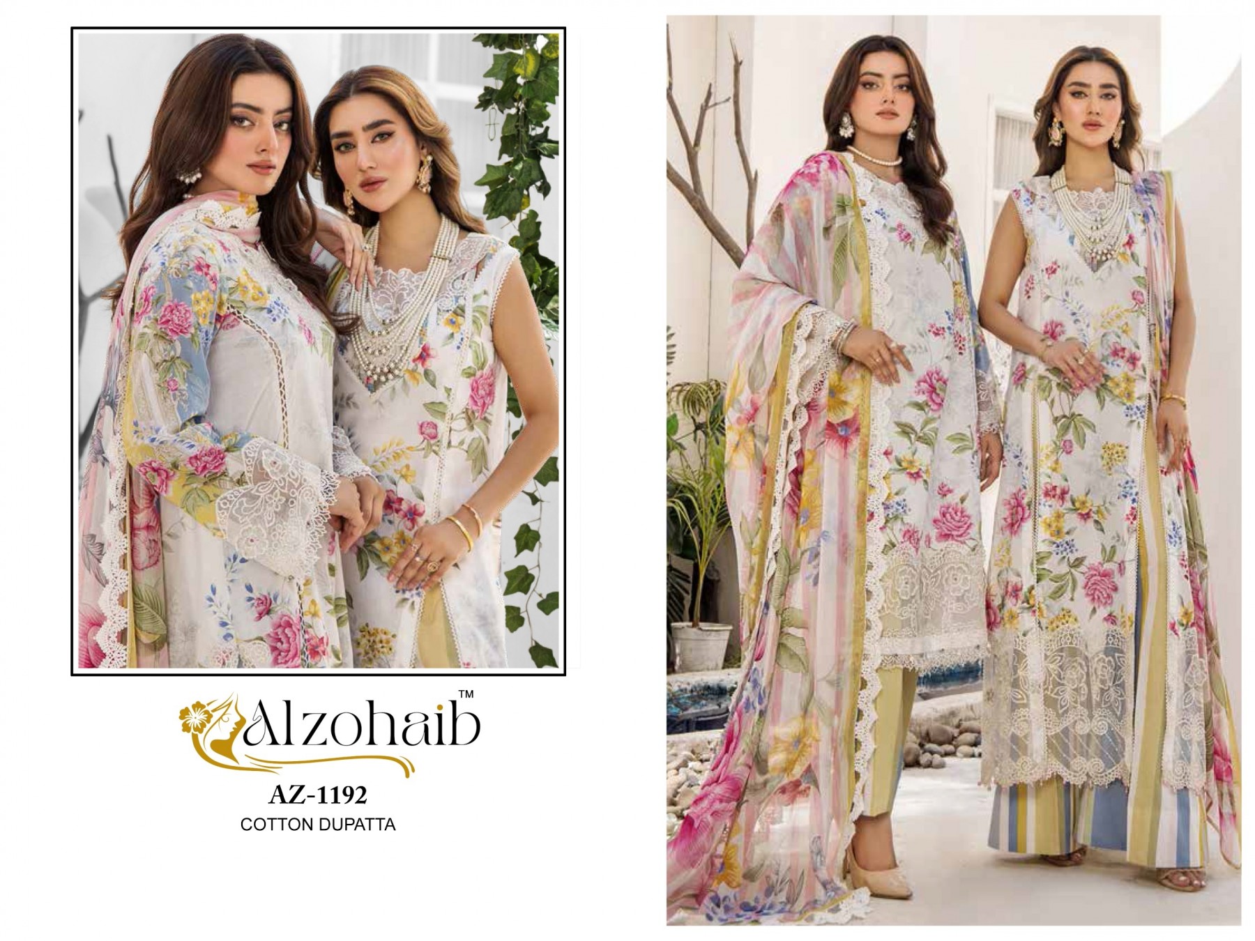 ALZOHAIB AZ 1182 1186 1188 1189 1192 PAKISTANI SUITS SINGLE ONLINE SHOPPING 