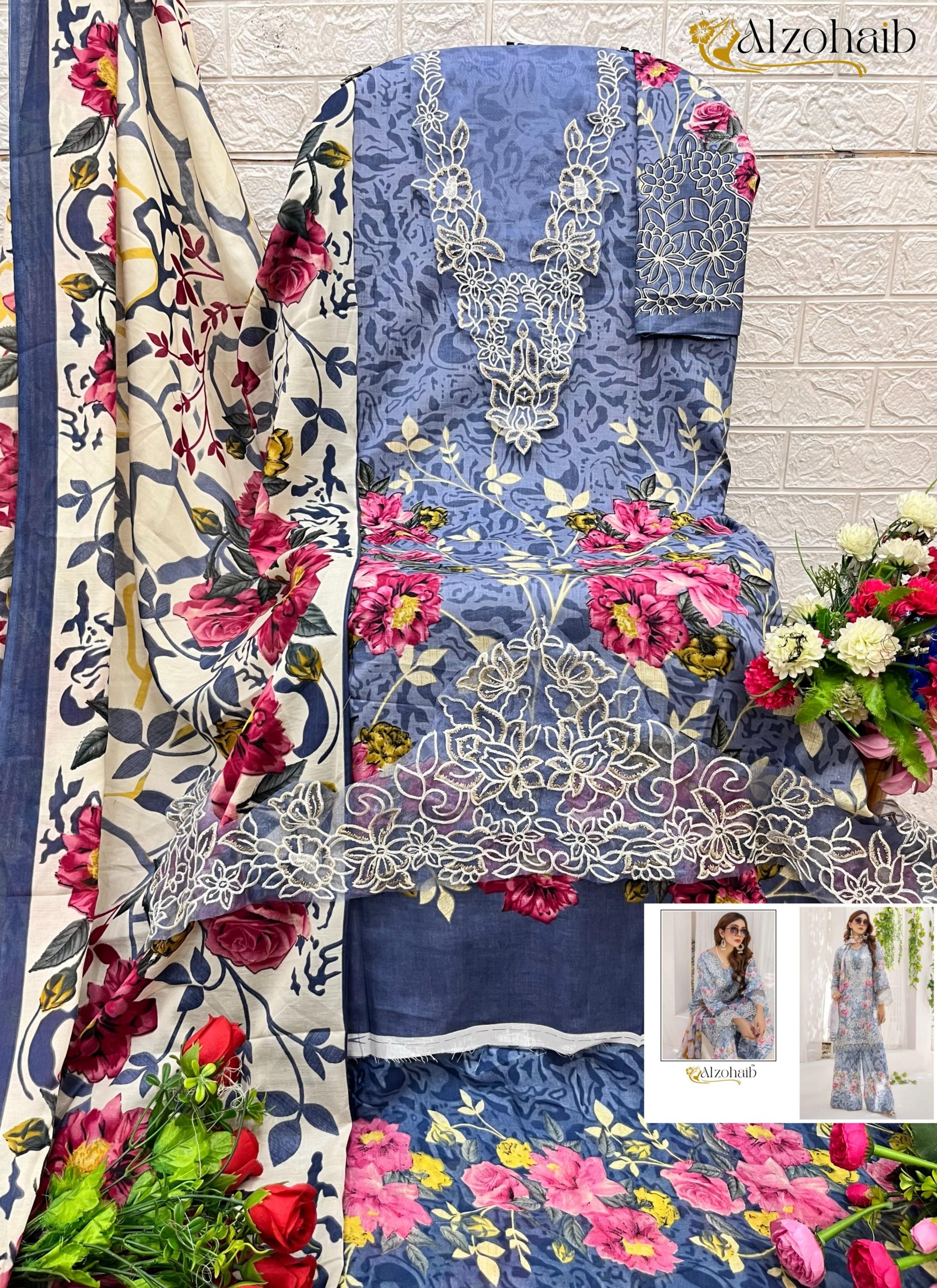 ALZOHAIB AZ 1182 1186 1188 1189 1192 PAKISTANI SUITS SINGLE ONLINE SHOPPING 