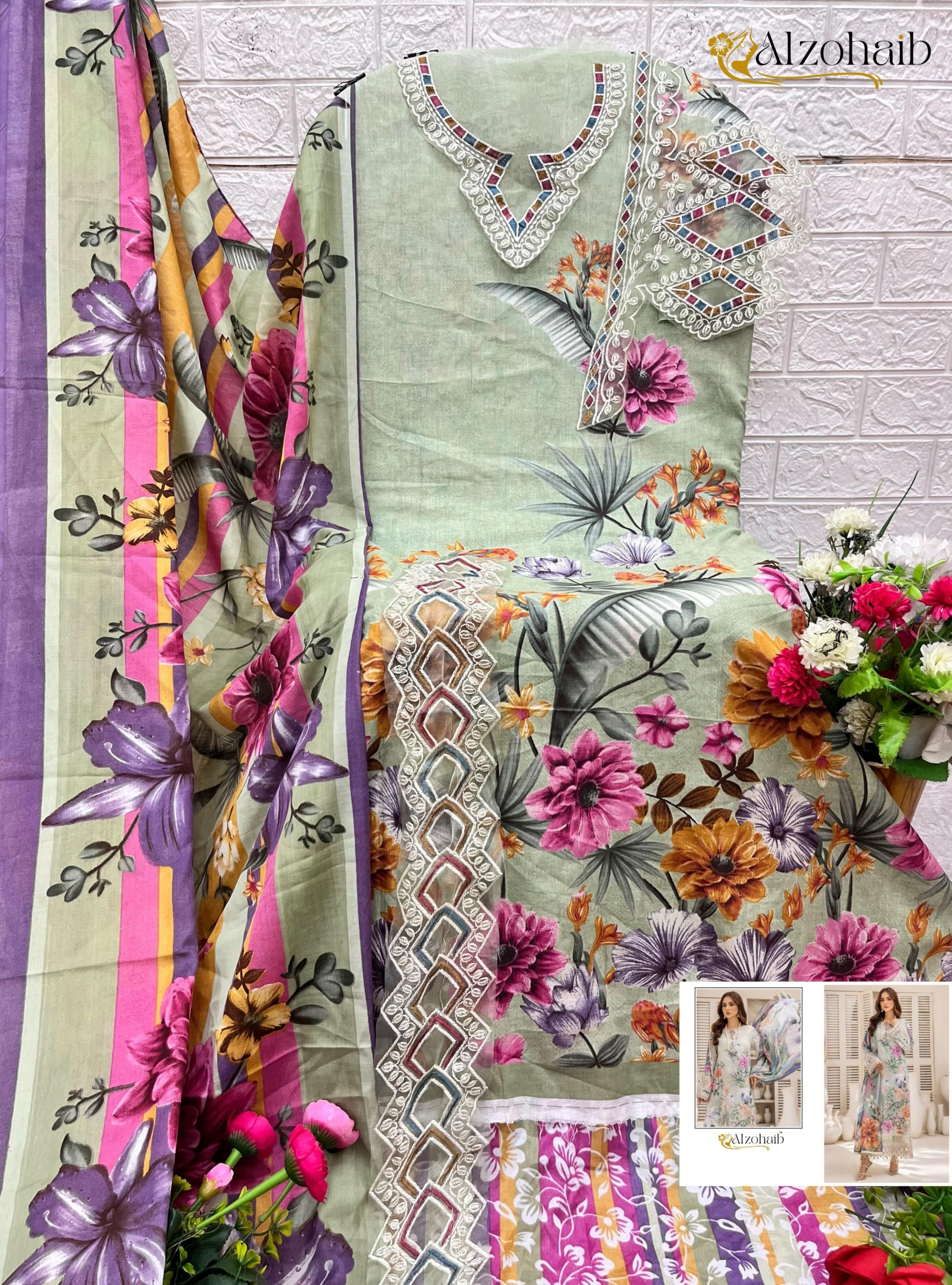 ALZOHAIB AZ 1182 1186 1188 1189 1192 PAKISTANI SUITS SINGLE ONLINE SHOPPING 