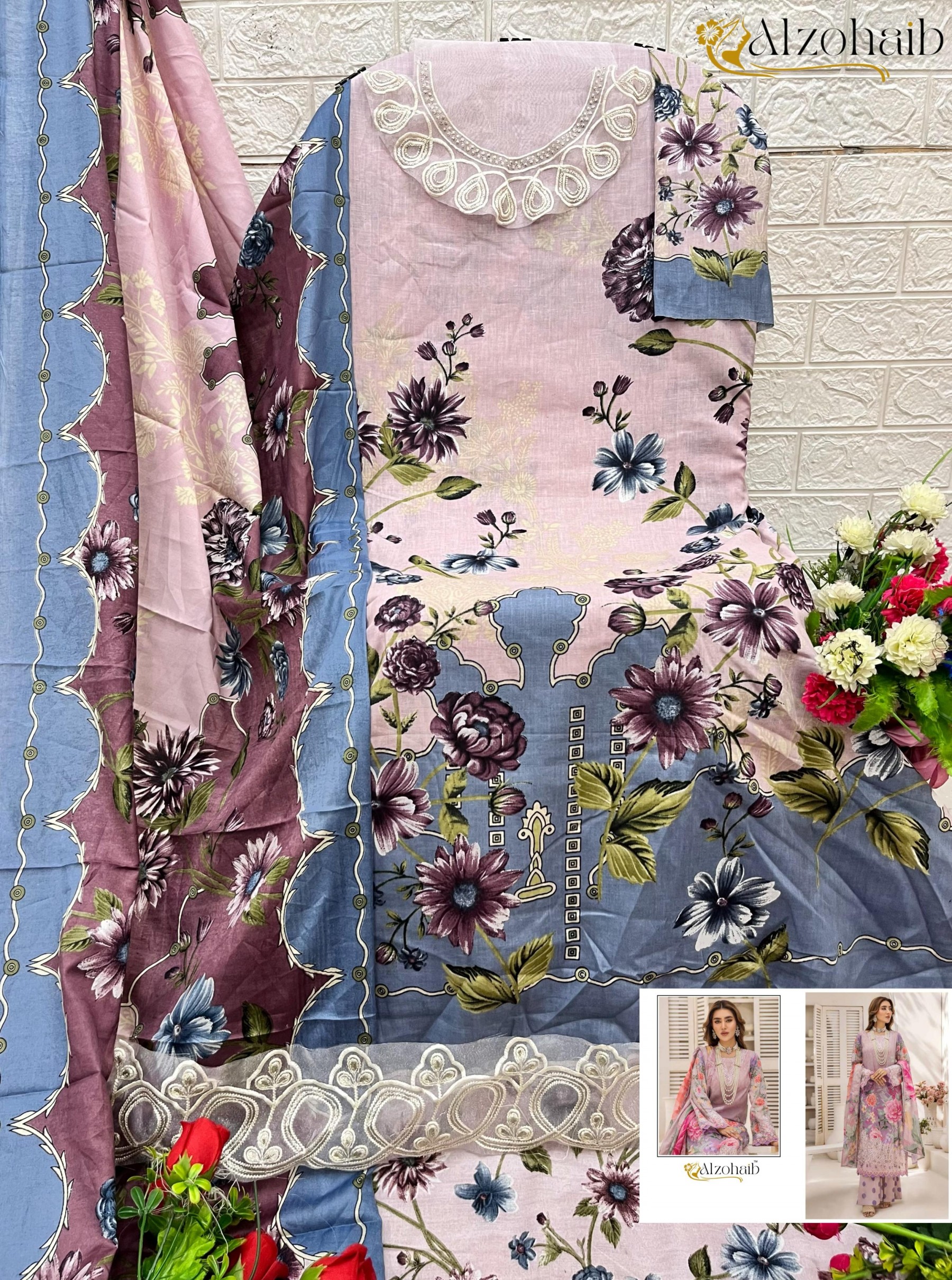 ALZOHAIB AZ 1182 1186 1188 1189 1192 PAKISTANI SUITS SINGLE ONLINE SHOPPING 