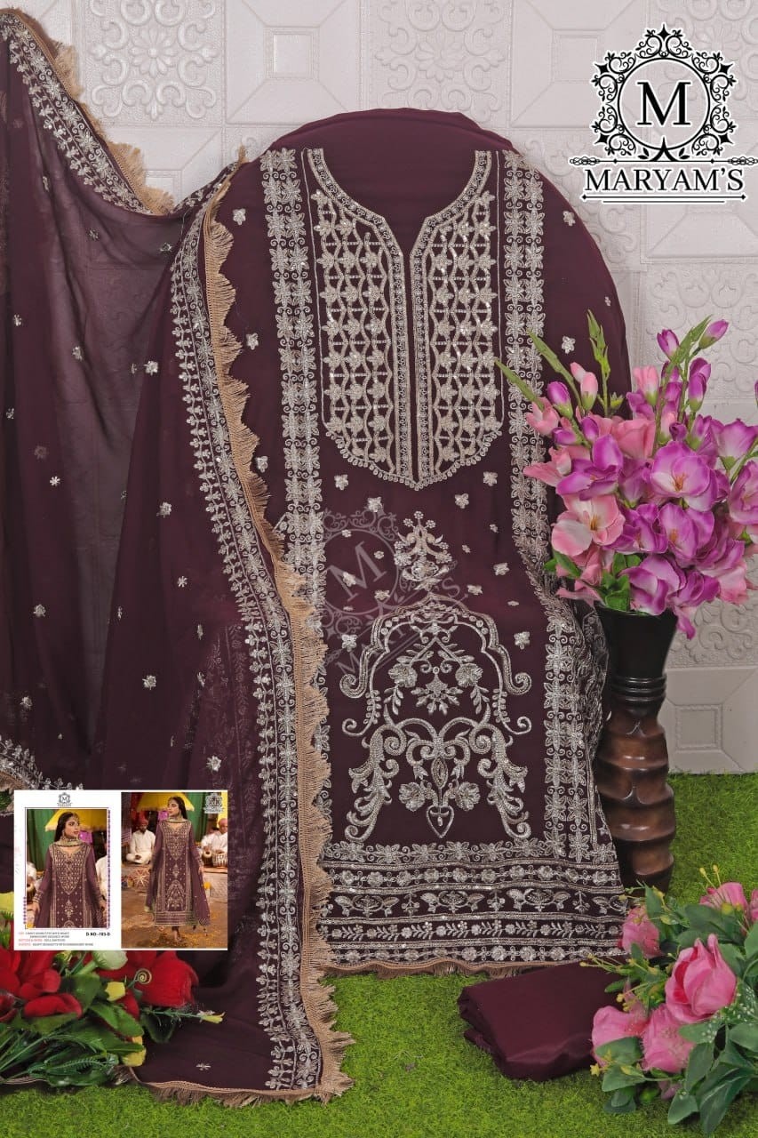MARYAM 165 ABCD PAKISTANI SUITS SINGLE PIECE