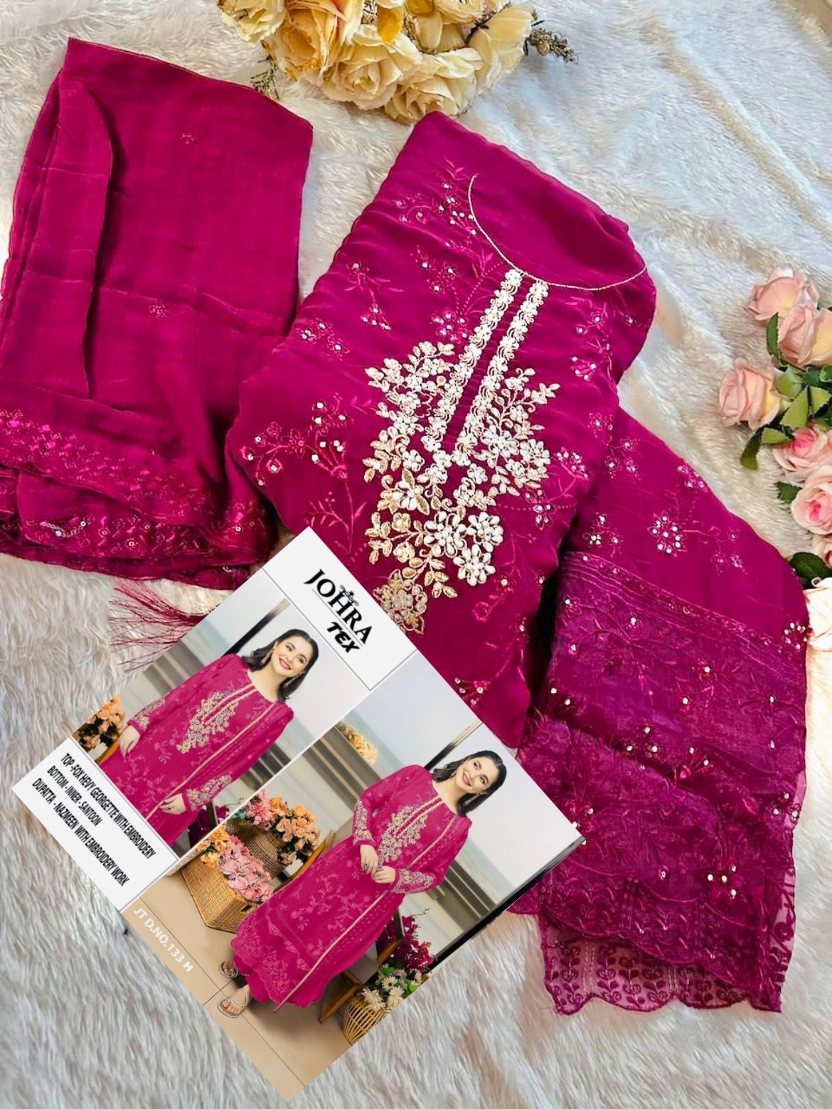 JOHRA TEX JT 133 H LATEST DESIGNS PAKISTANI SALWAR SUITS 