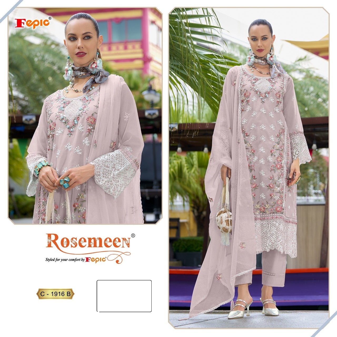 FEPIC ROSEMEEN C 1916 A B C PAKISTANI SALWAR SUITS