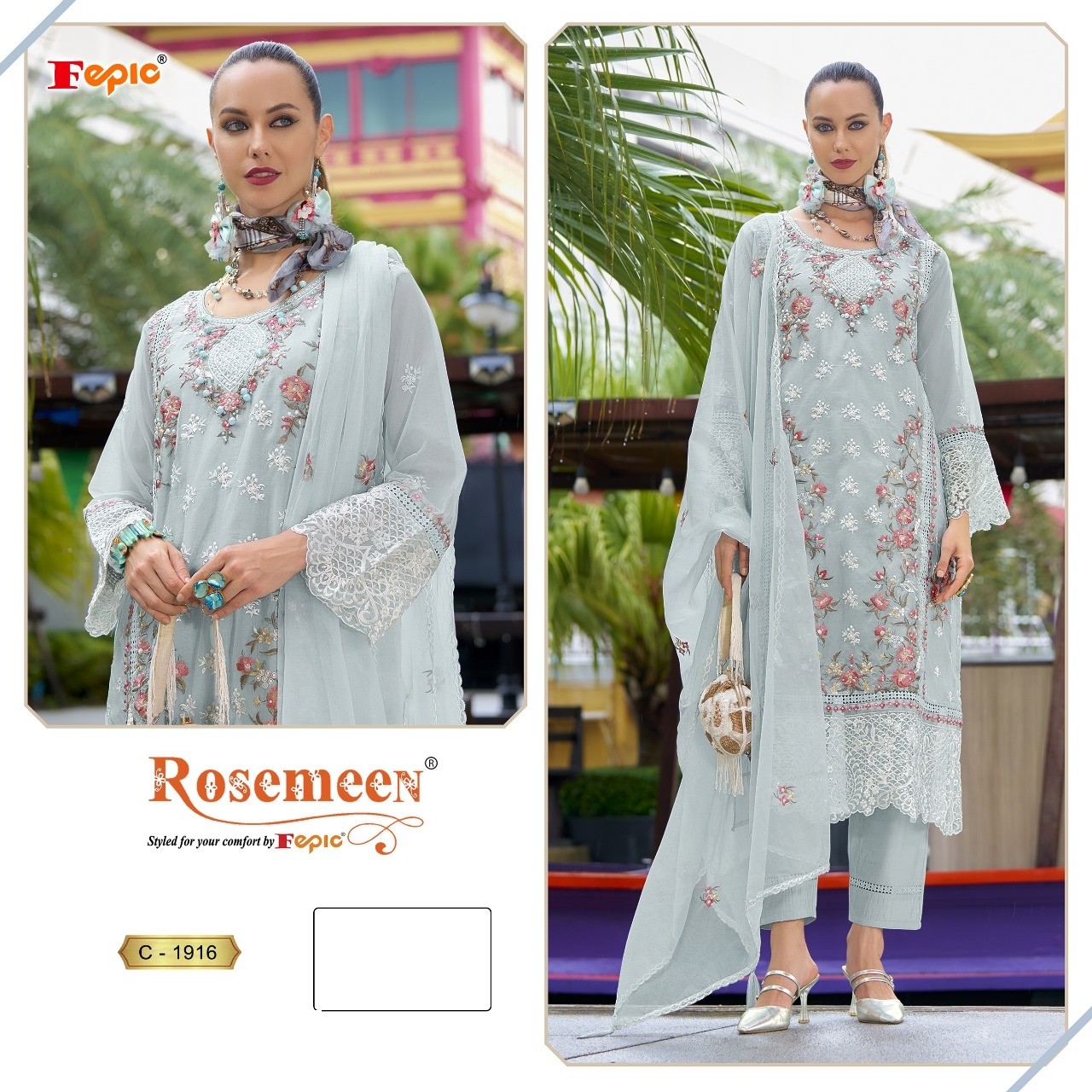 FEPIC ROSEMEEN C 1916 A B C PAKISTANI SALWAR SUITS