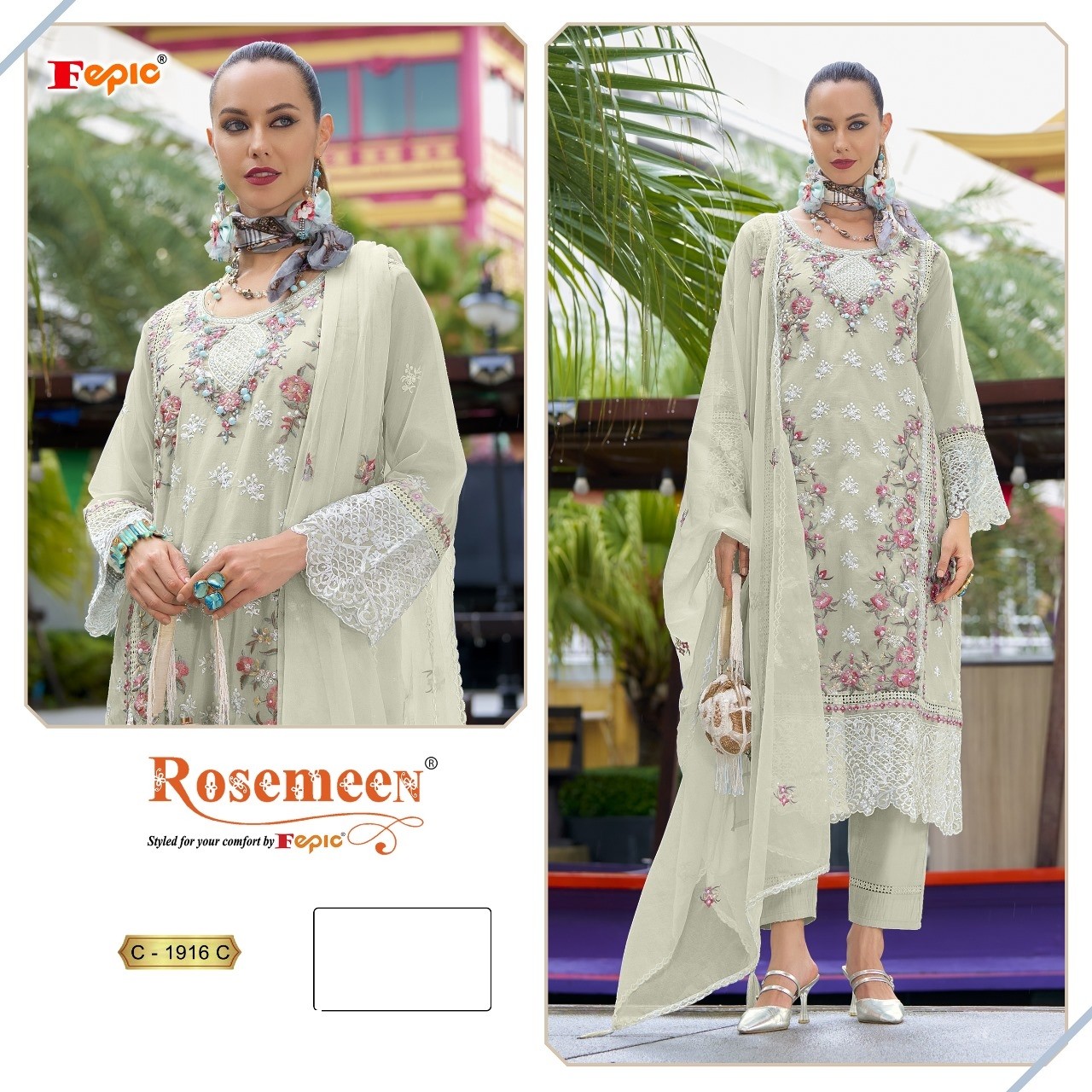 FEPIC ROSEMEEN C 1916 A B C PAKISTANI SALWAR SUITS
