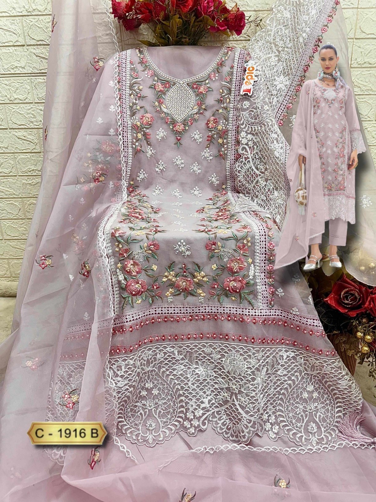 FEPIC ROSEMEEN C 1916 A B C PAKISTANI SALWAR SUITS