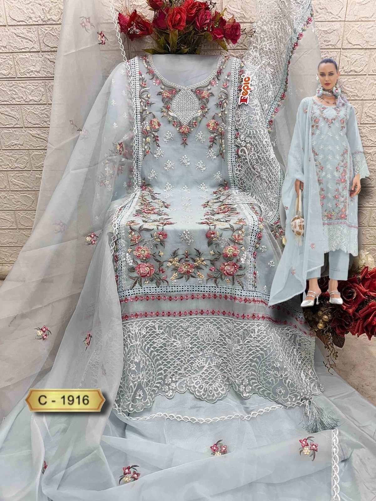 FEPIC ROSEMEEN C 1916 A B C PAKISTANI SALWAR SUITS