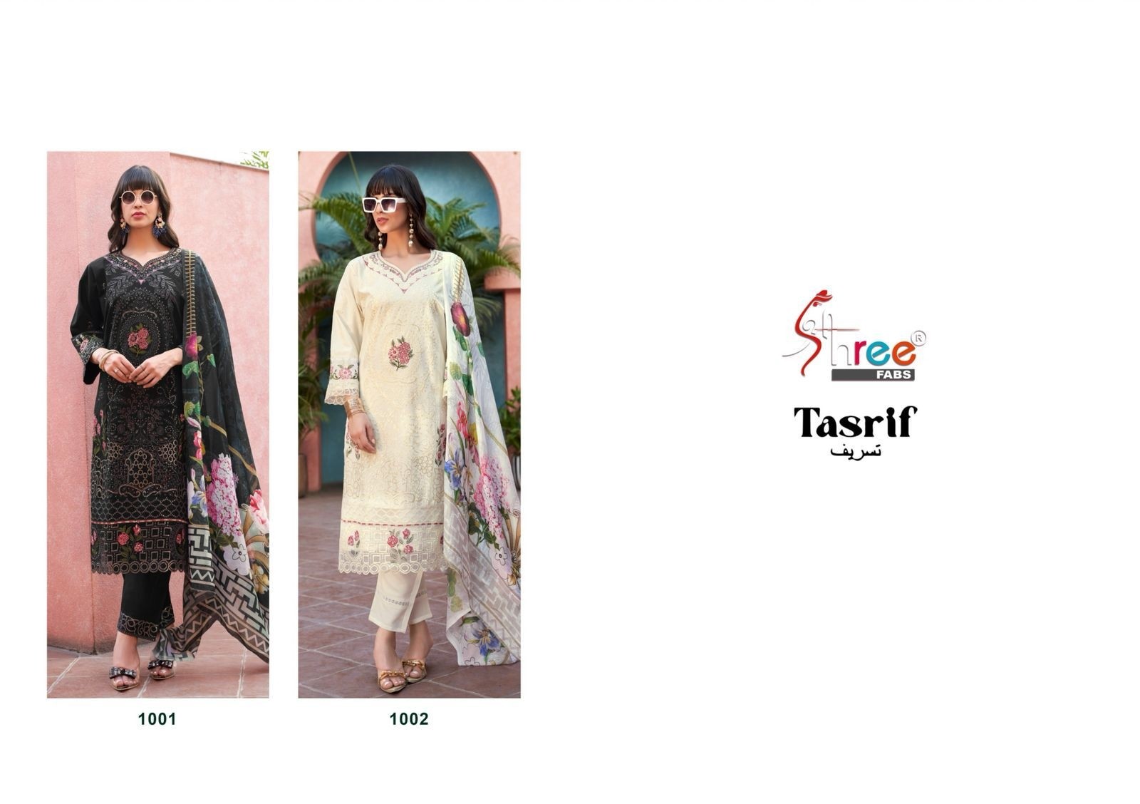 SHREE FABS 1001 1002 TASRIF BEAUTIFUL PAKISTANI SUITS ONLINE