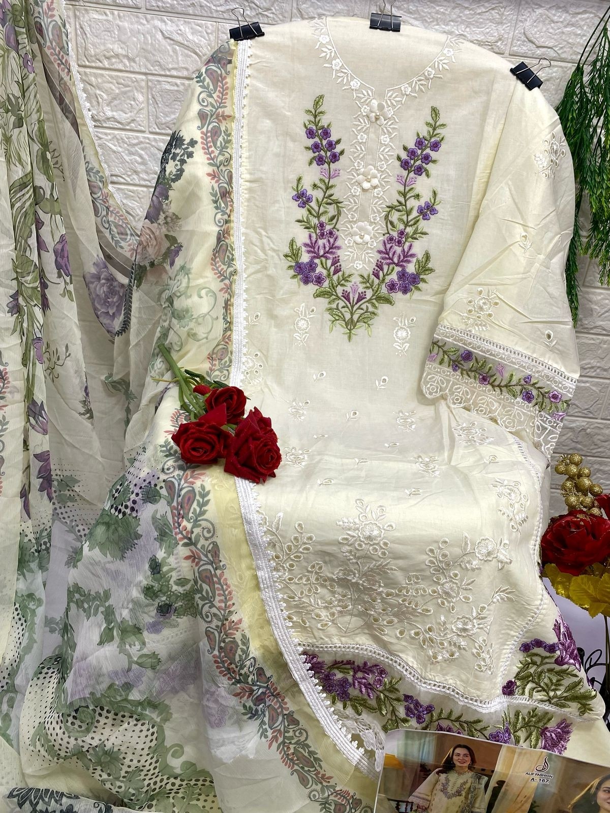 ALIF FASHION A 167 YELLOW PAKISTANI SUITS MANUFACTURER IN INDIA