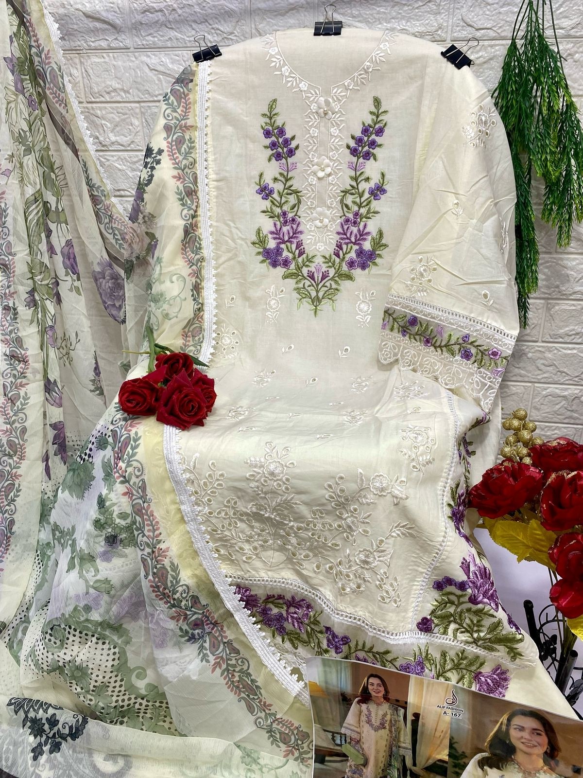 ALIF FASHION A 167 YELLOW PAKISTANI SUITS MANUFACTURER IN INDIA