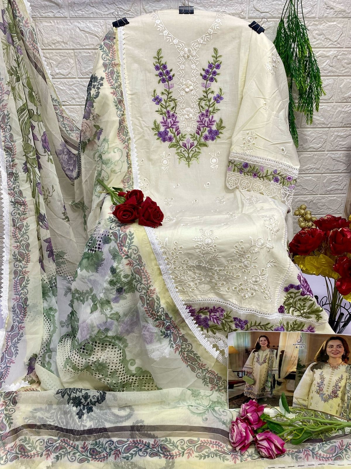 ALIF FASHION A 167 YELLOW PAKISTANI SUITS MANUFACTURER IN INDIA