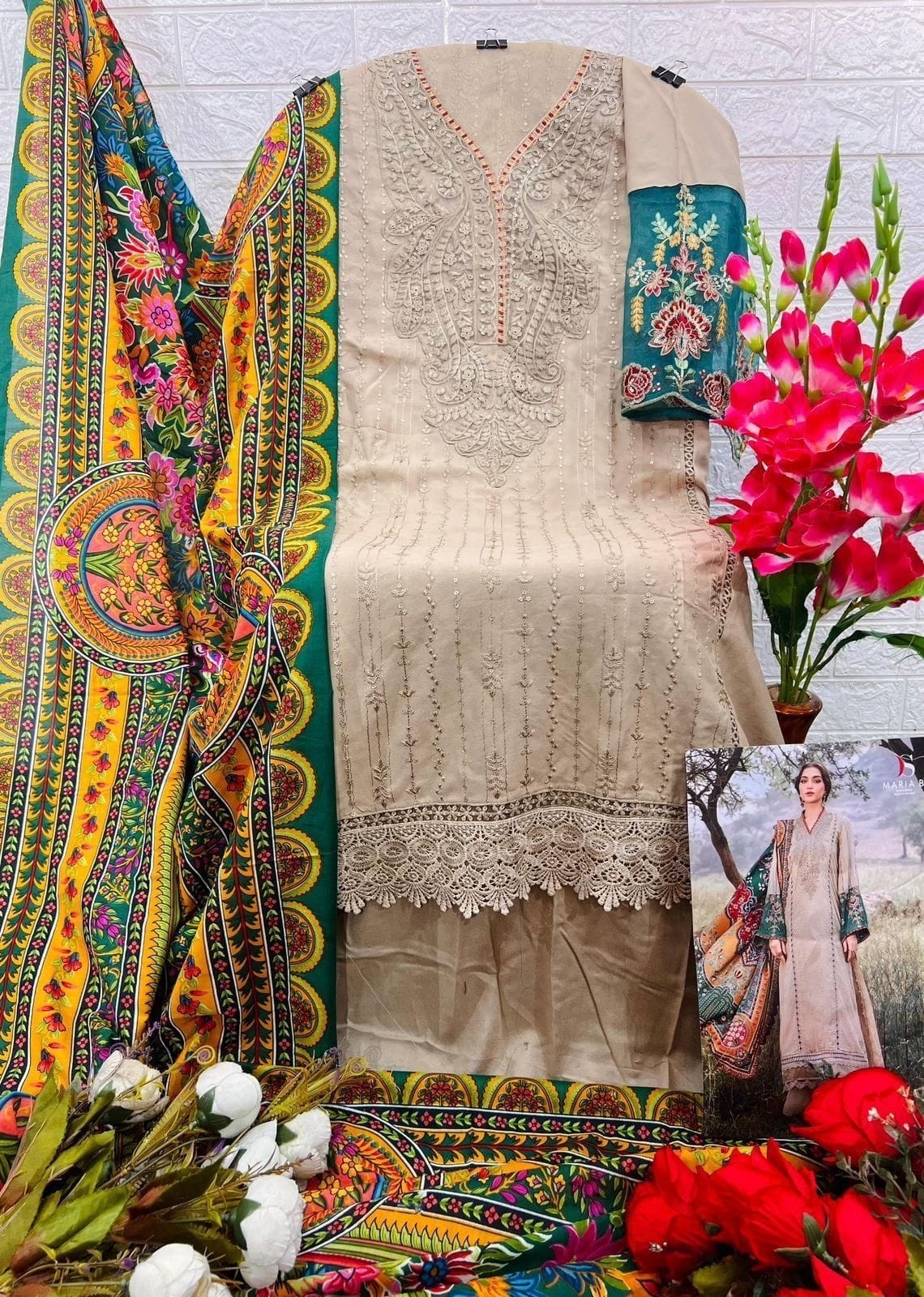 DEEPSY SUITS MARIA B 8084 LATEST PAKISTANI SUITS 