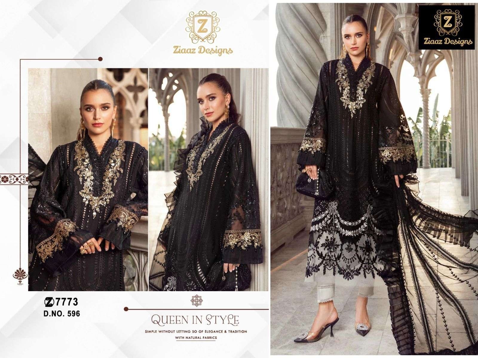 ZIAAZ DESIGNS 596 STYLISH PAKISTANI SALWAR SUITS