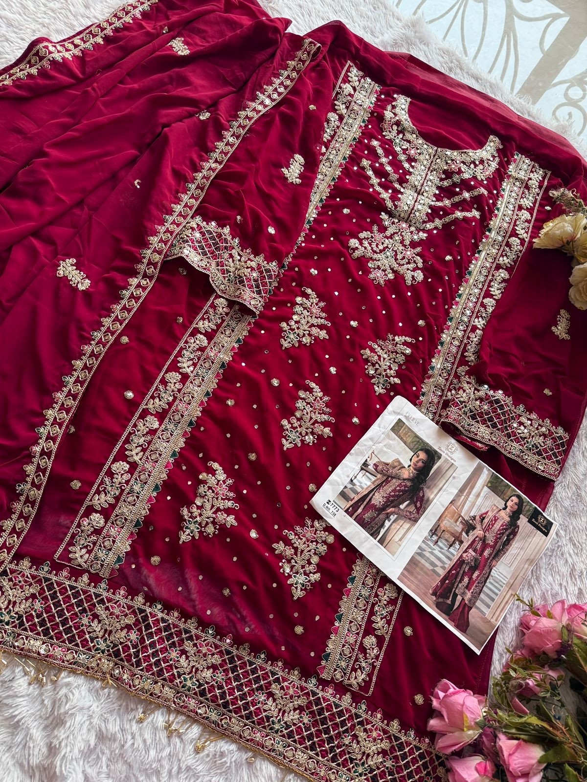 ZIAAZ DESIGNS 738 PAKISTANI SALWAR SUITS WHOLESALE