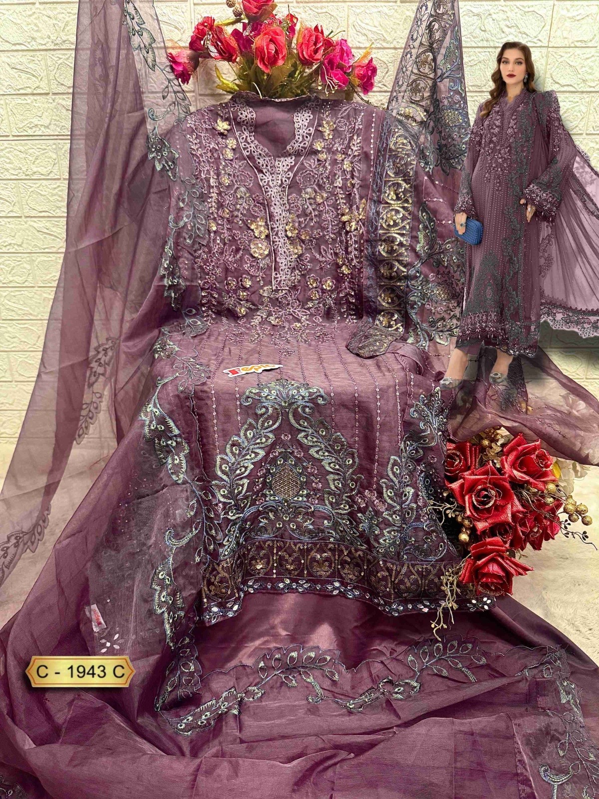FEPIC ROSEMEEN C 1943 C LATEST PAKISTANI SUITS IN INDIA
