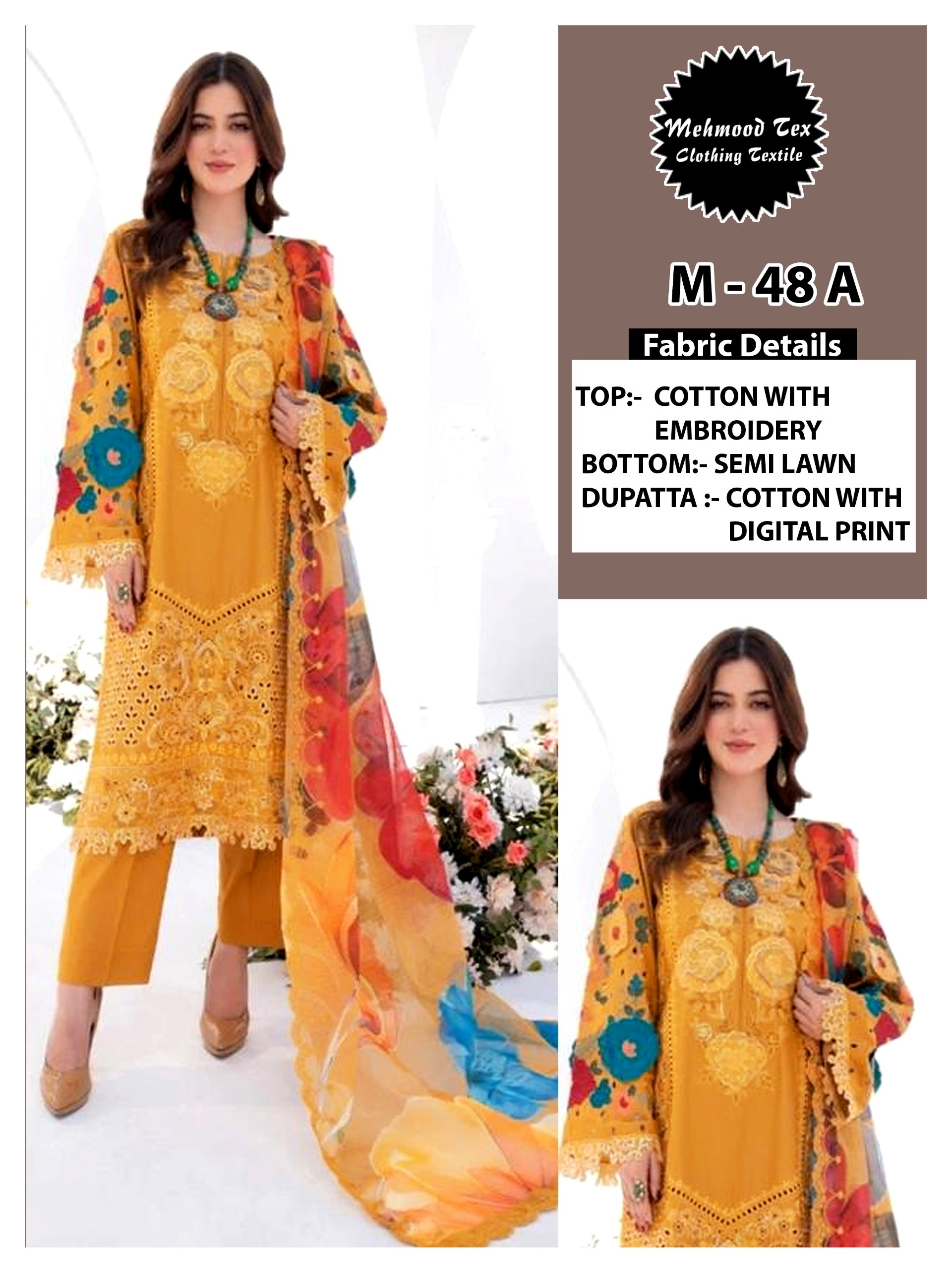 MEHMOOD TEX M 48 A LATEST PAKISTANI SALWAR SUITS