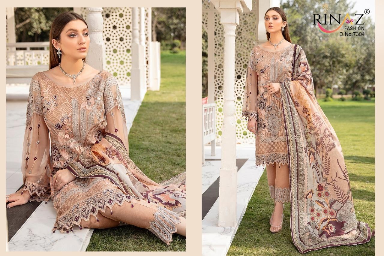 RINAZ FASHION RAMSHA VOL 7 D.NO 7304 PAKISTANI SUIT PREMIUM QUALITY COLLECTTION