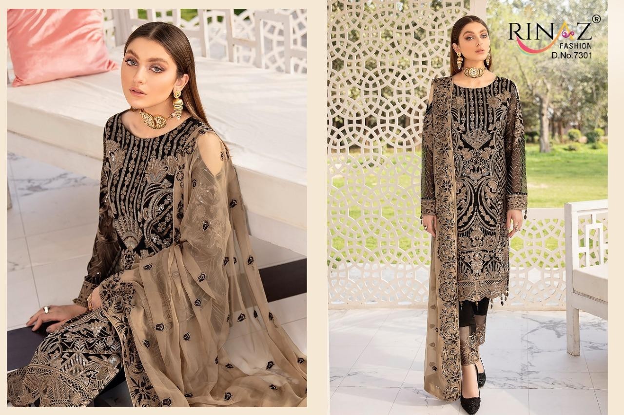 RINAZ FASHION RAMSHA VOL 7 D.NO 7301 PAKISTANI SUIT PREMIUM QUALITY COLLECTTION